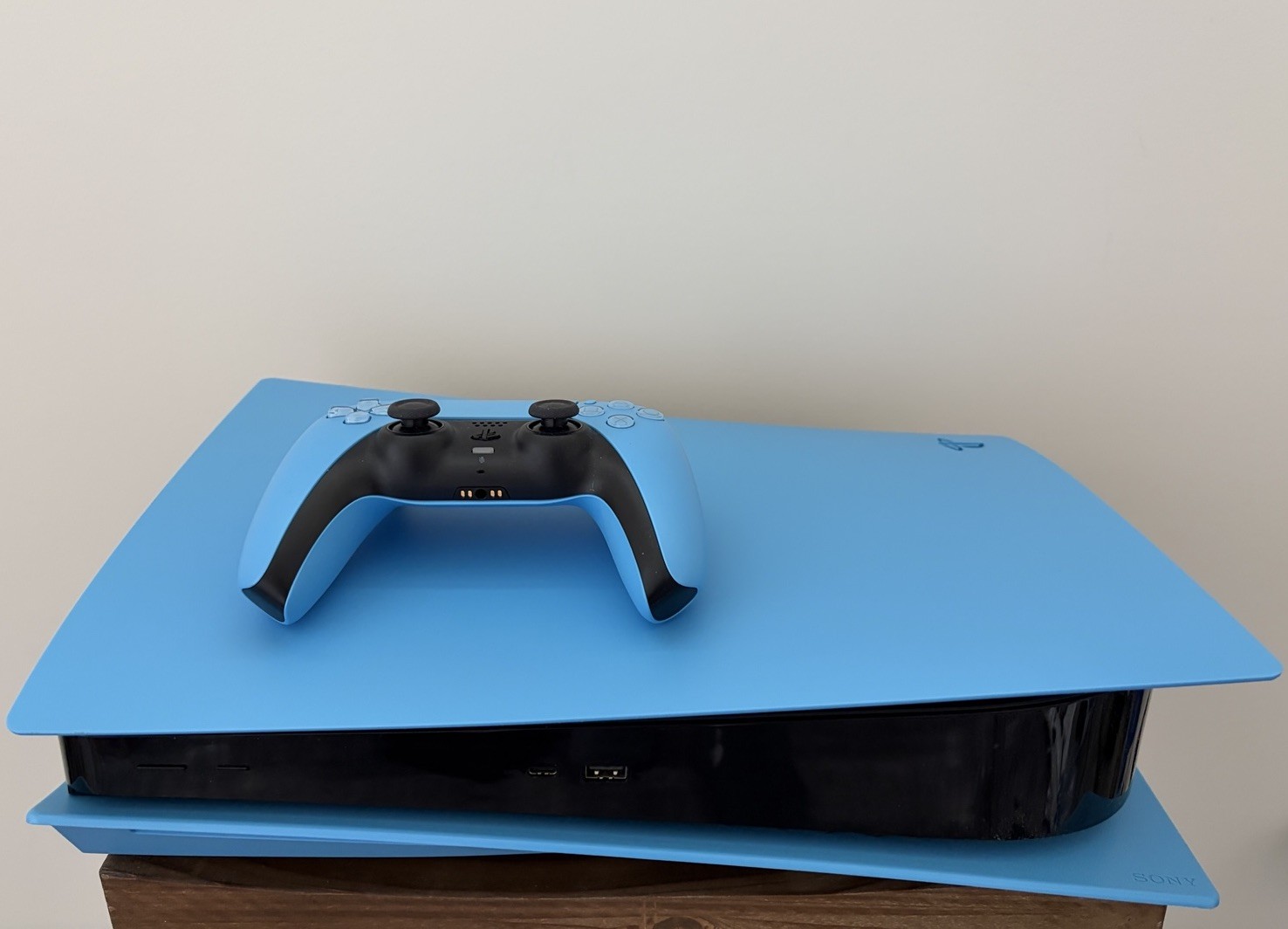 Sony PlayStation 5 Disc Version 825GB Blue Console TMR Neverdrift Controller