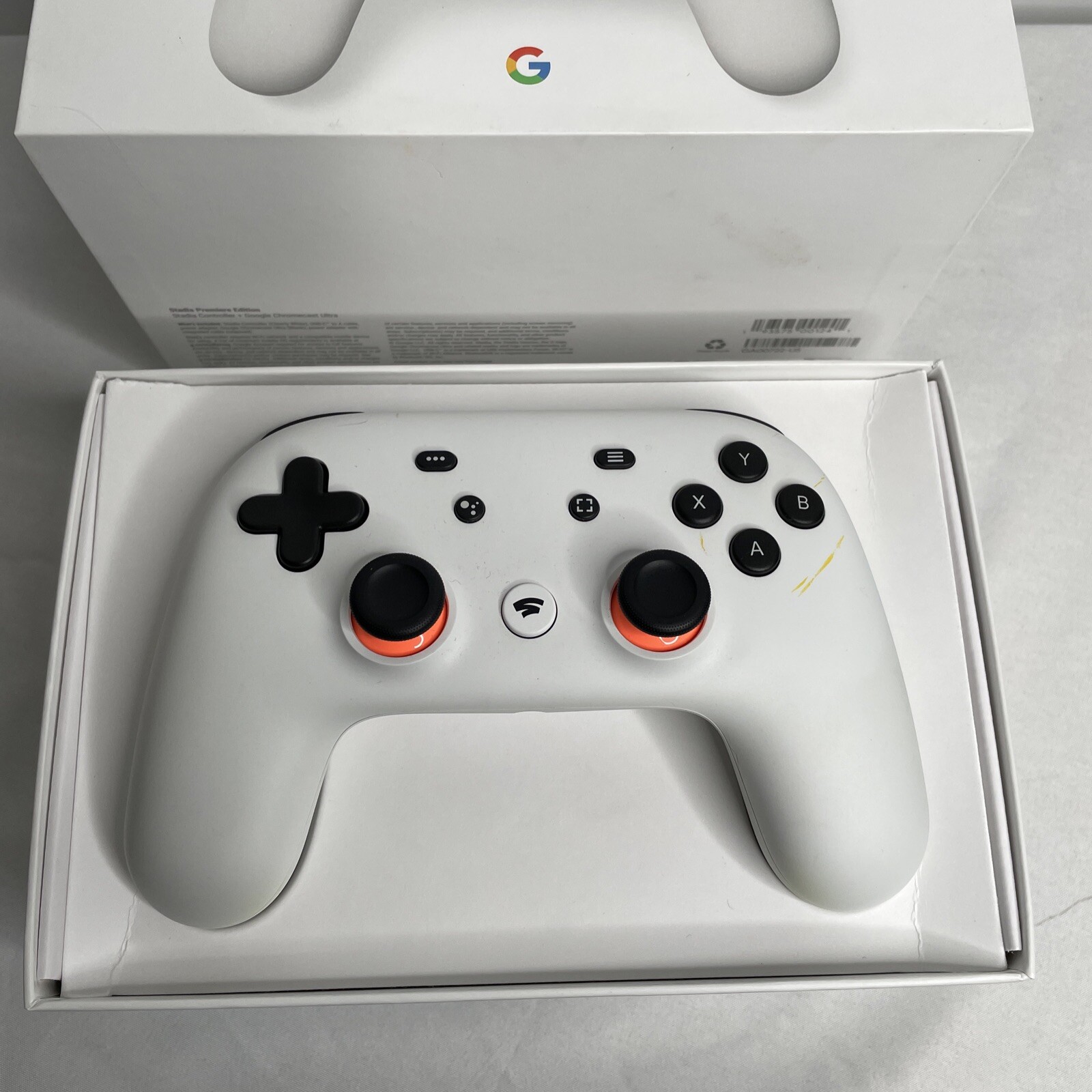 Google Stadia H2B Premiere Edition White Bluetooth Controller Only Free Shipping
