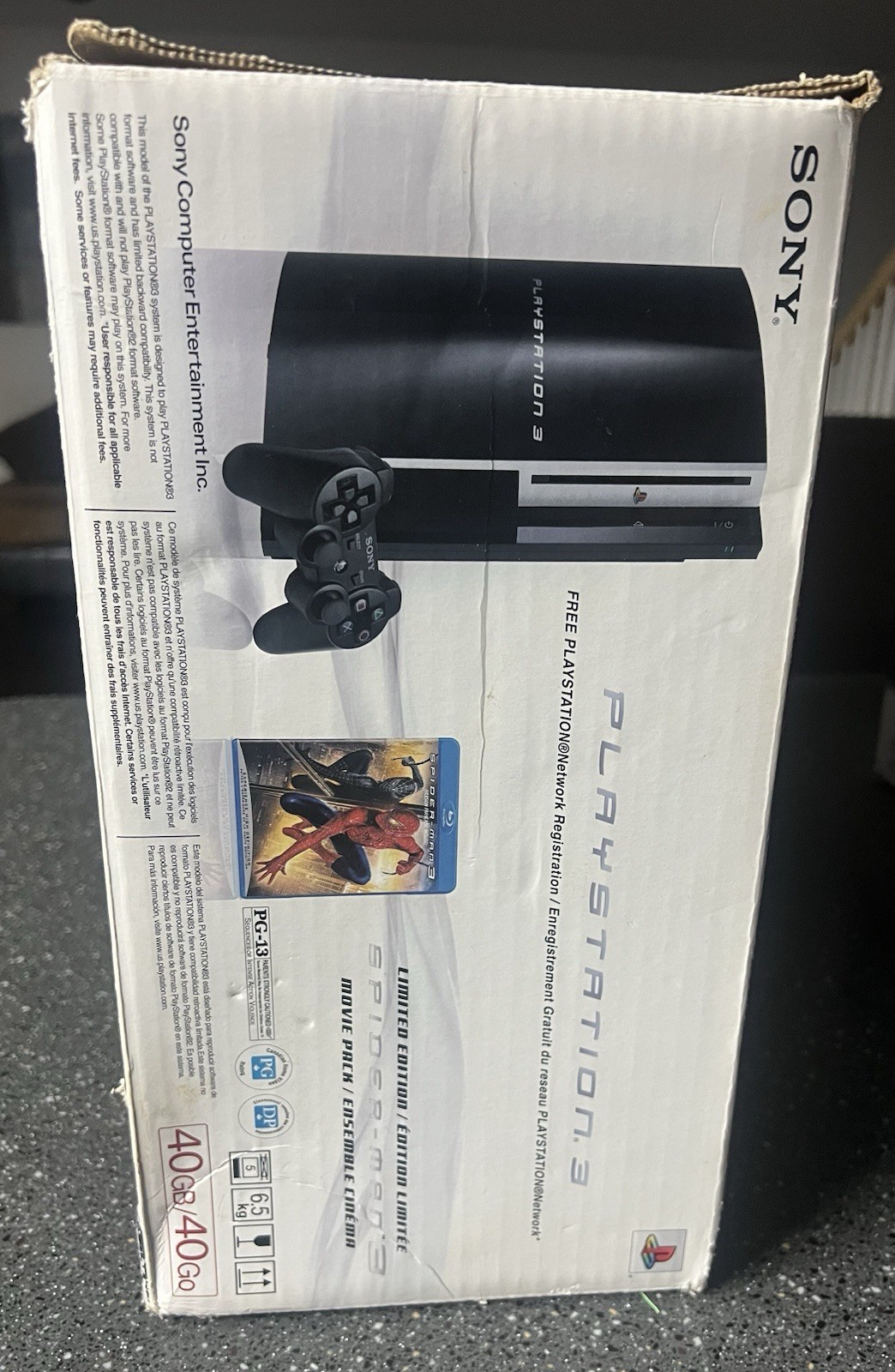 Empty Console Box for Sony Playstation 3 40GB Spider-Man 3 Bundle