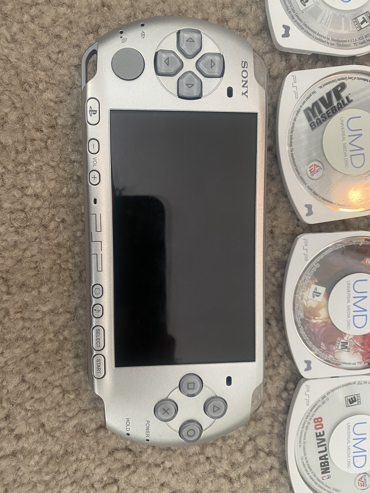 Sony PSP3000 Grey, w/ 18 Games, 9 Movies, and Hard Case