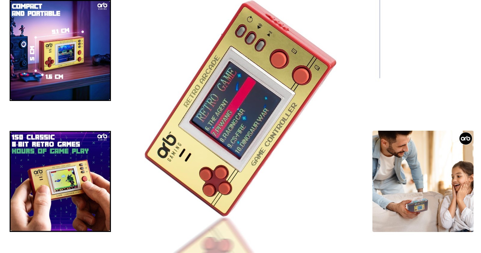 Immersive Retro Gaming Experience – Mini Console with 150 Built-in Games