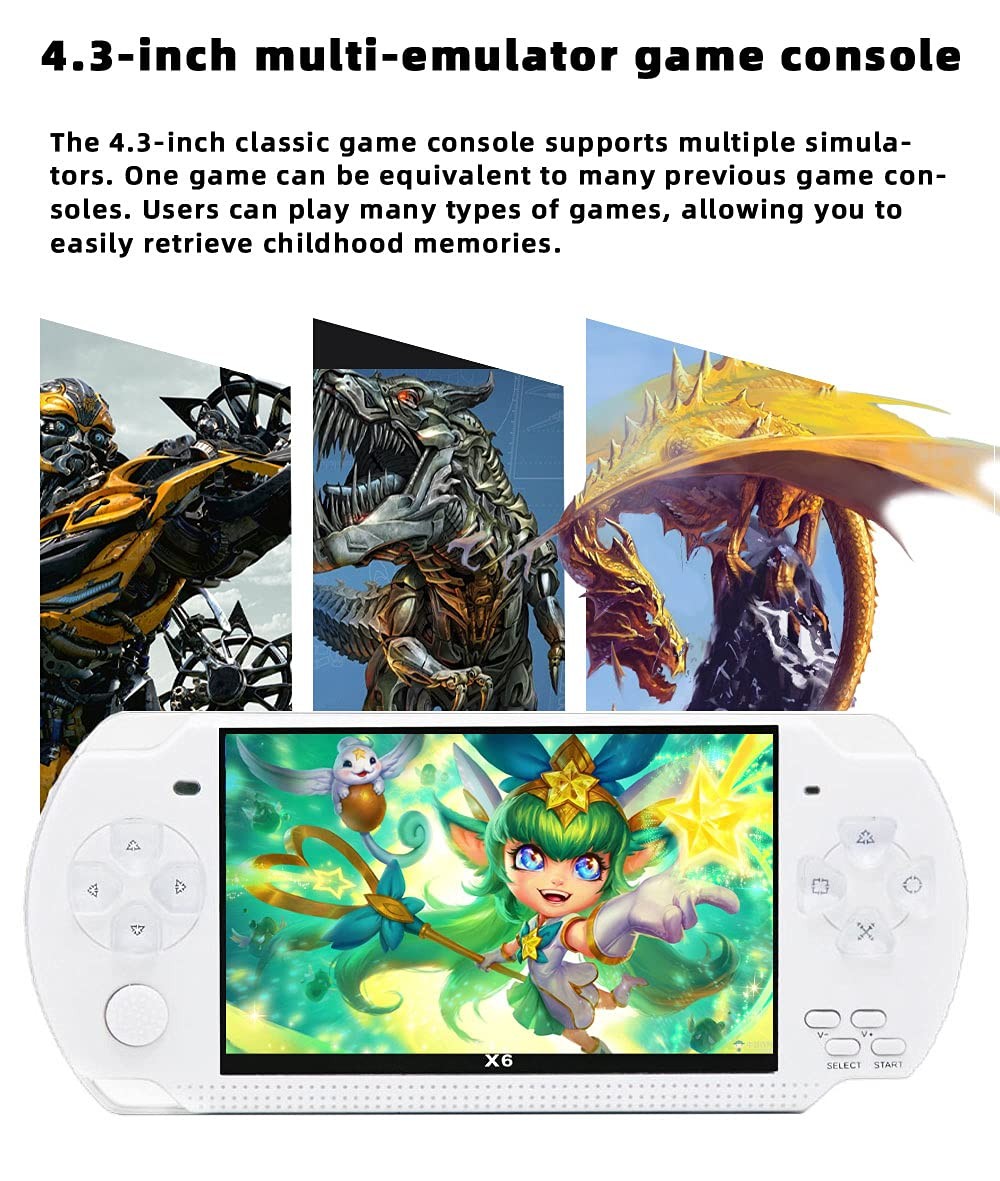 Handheld Game Console 4.3 inch 8GB Built in 2000 Games for Multiple Simulator…