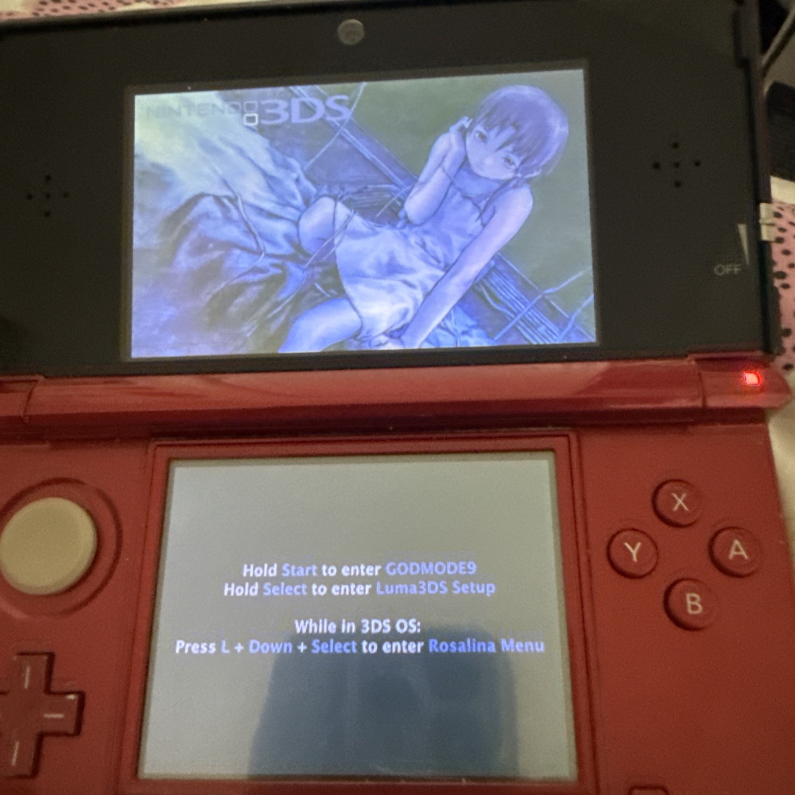 Nintendo 3DS Console only Metallic Red Used no stylus Tested Japan