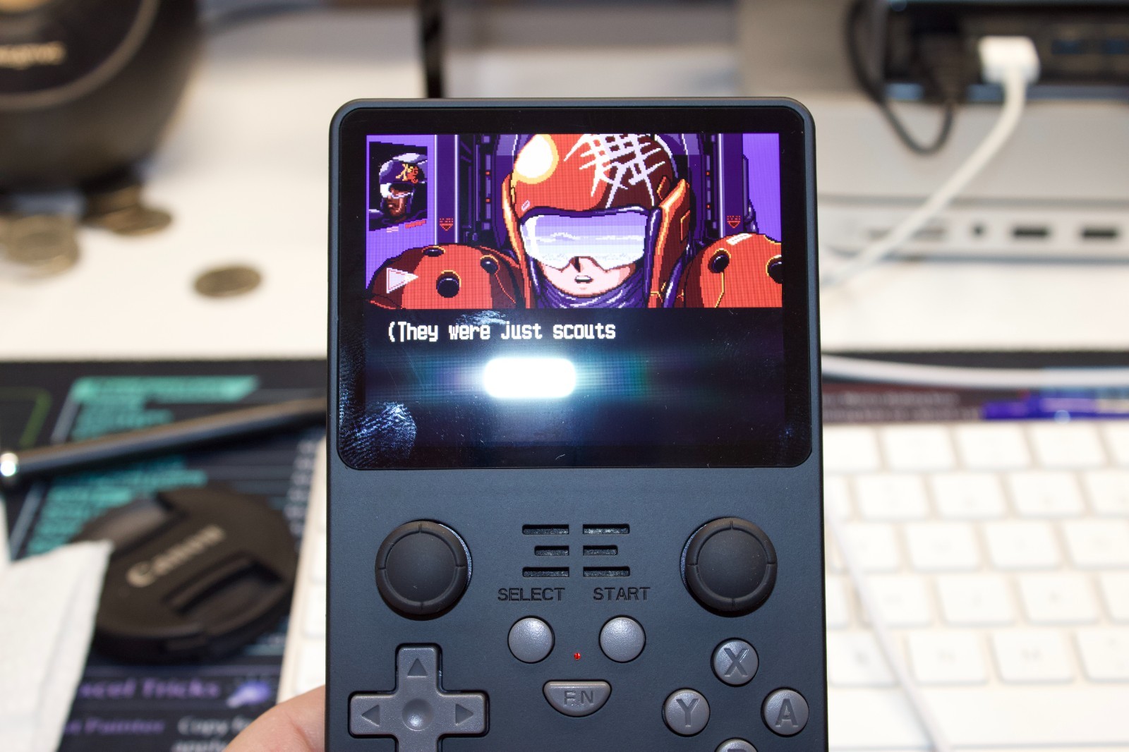 Powkiddy RGB20S Retro Handheld Game Console 3.5in Screen Dual Analog Blue
