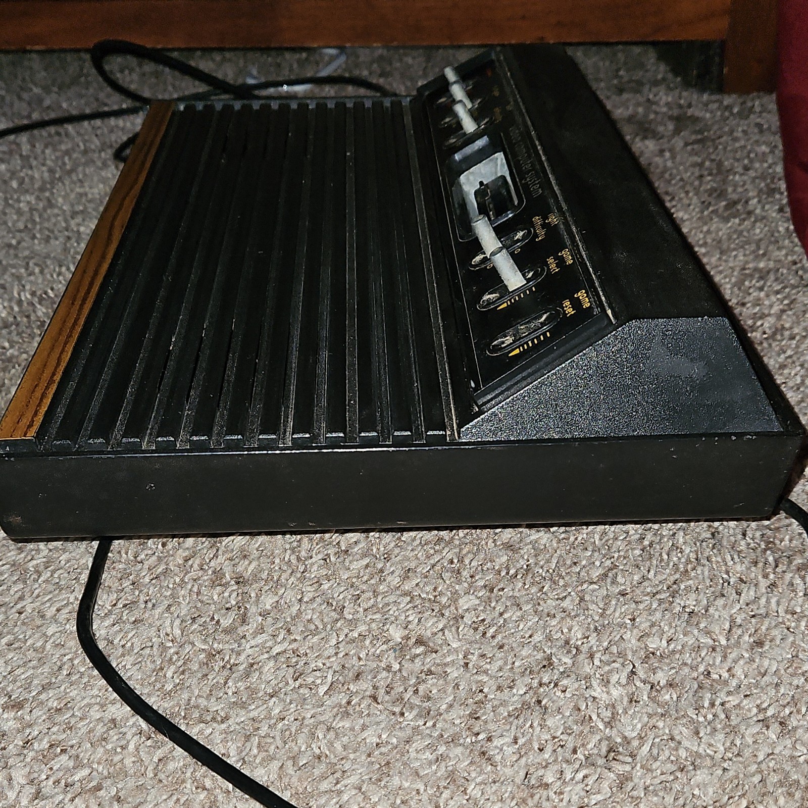 Atari CX-2600 Console Black Brown, Game Difficulty, Select & Reset Switch, 2600