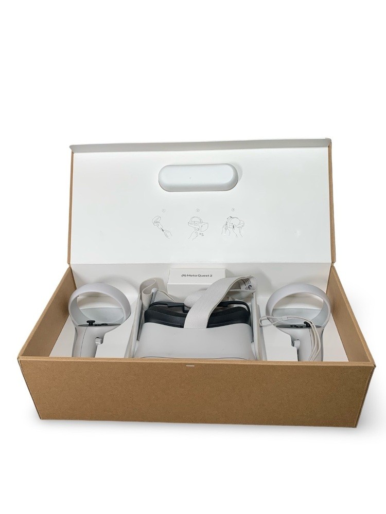 Meta Quest 2 VR Headset – Used – In Original Box – With Charger and Controllers