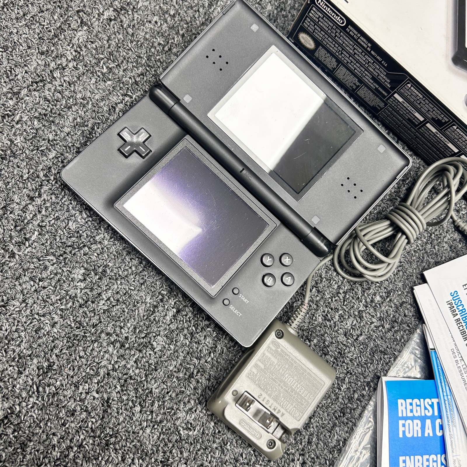 Nintendo DS Lite – Onyx Black (Complete in Box – CIB) – TESTED! Excellent 🔥