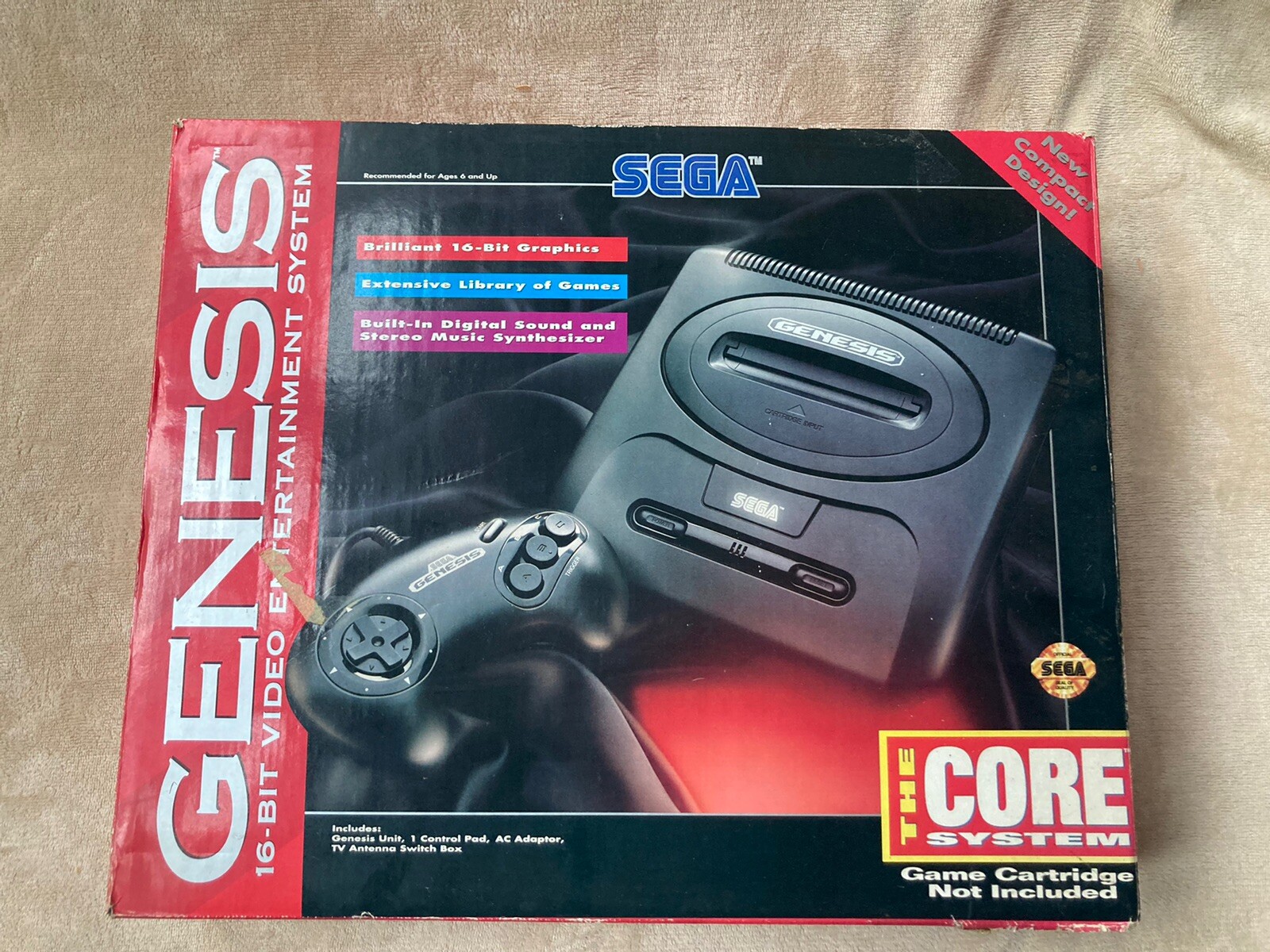 Sega Genesis Game Console w/ The Core System Box Bundle Not Tested Rare