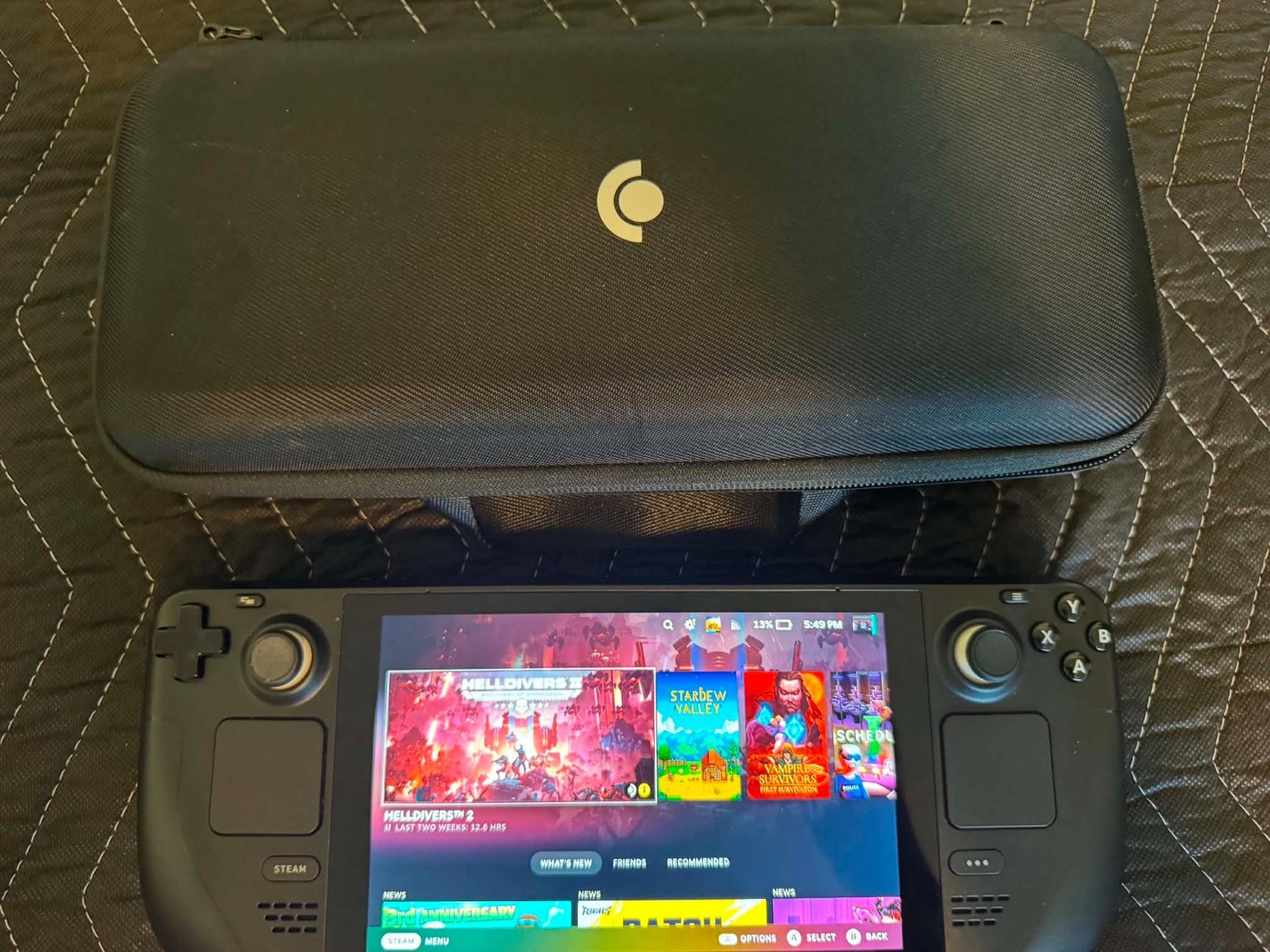 Valve Steam Deck Black 64GB Gaming Console – Great Condition, Case and Charger