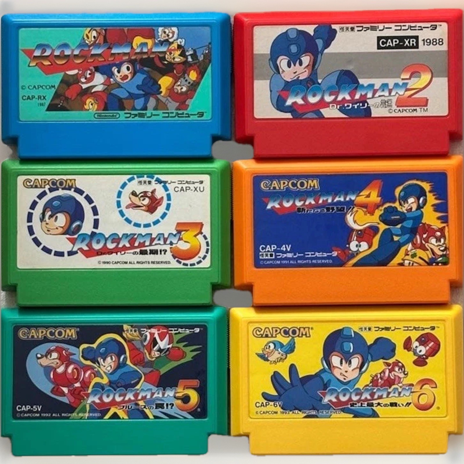 Megaman Rockman 1 2 3 4 5 6 set Nintendo Famicom NES Japanese ver Discount
