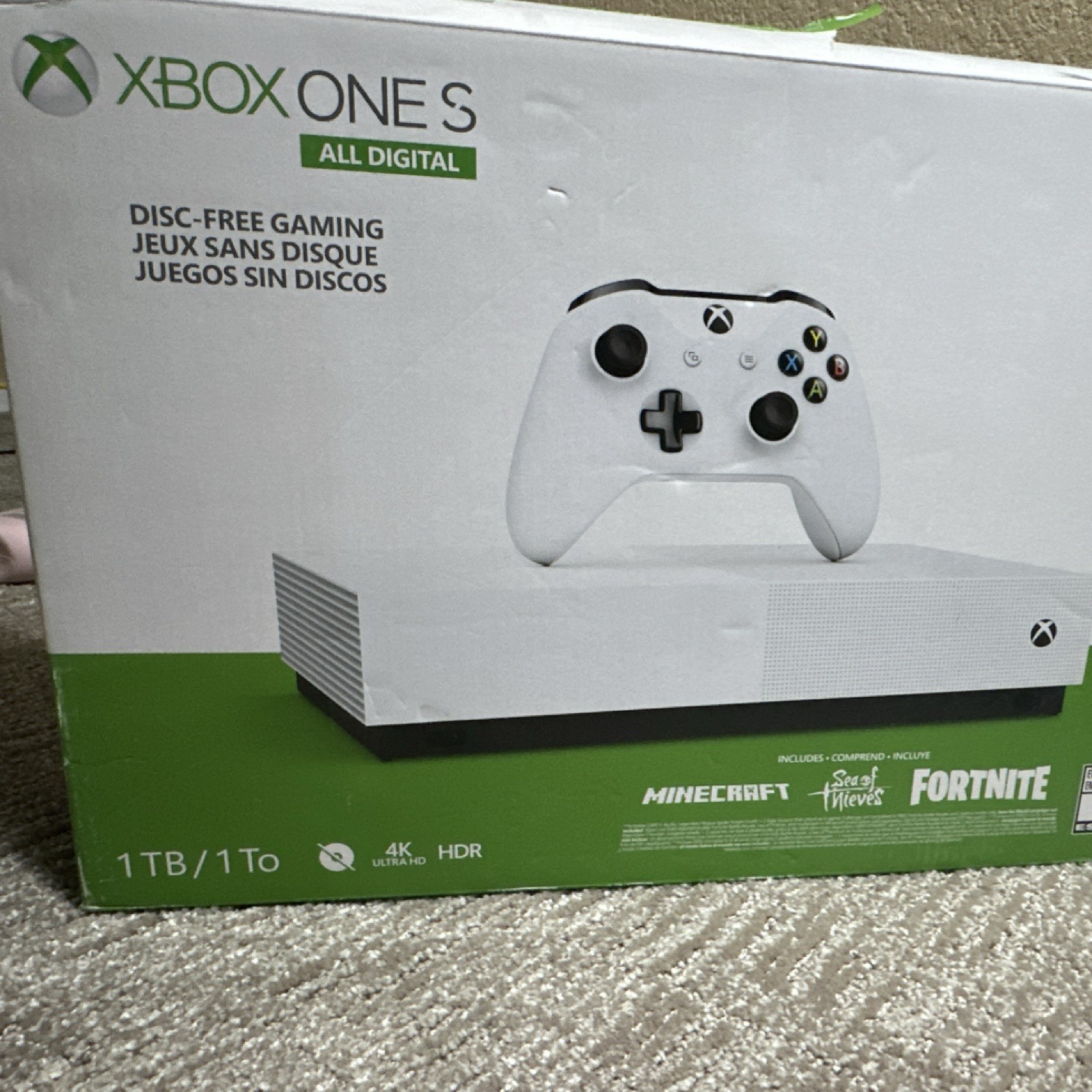Microsoft Xbox One S All Digital Edition 1TB White Console 4K Ultra HD HDR