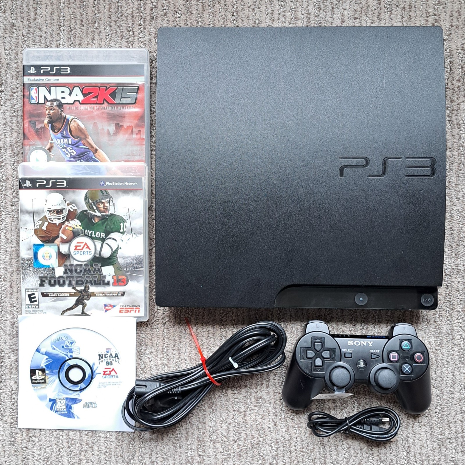 ✅ Sony PlayStation 3 PS3 Slim 160GB 3001a Console Bundle with Games, Controller