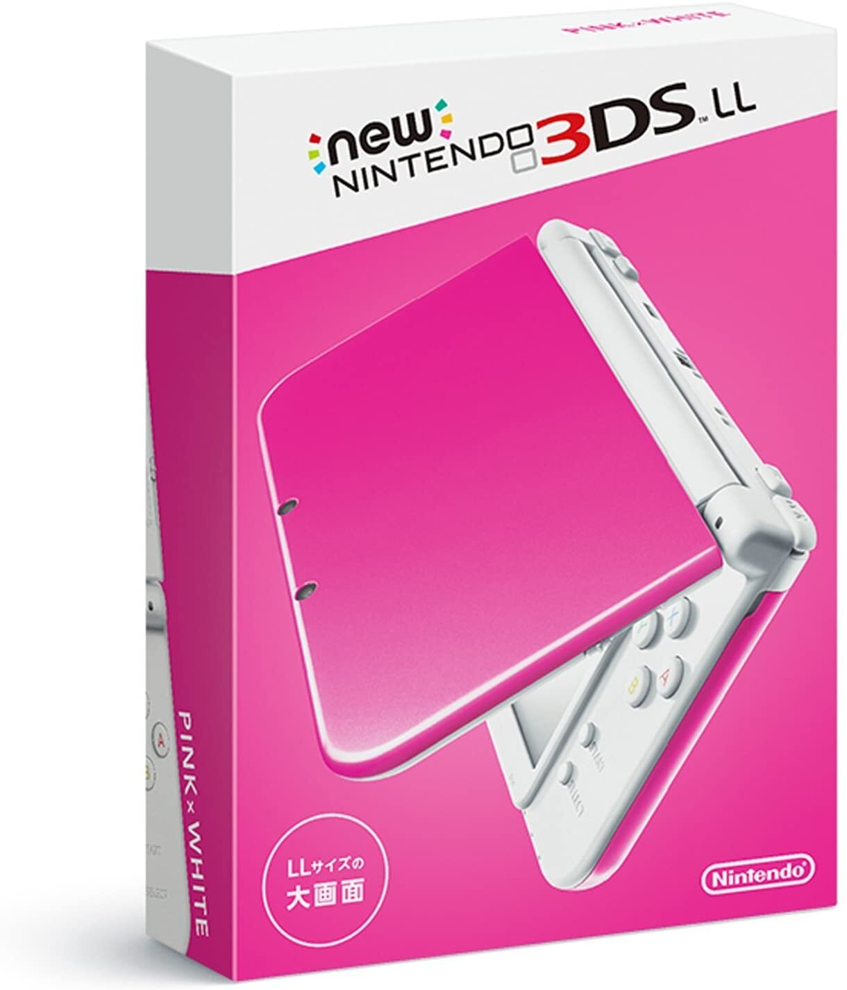 USED Japanese New Nintendo 3DS XL LL PINK WHITE with all items RED-001