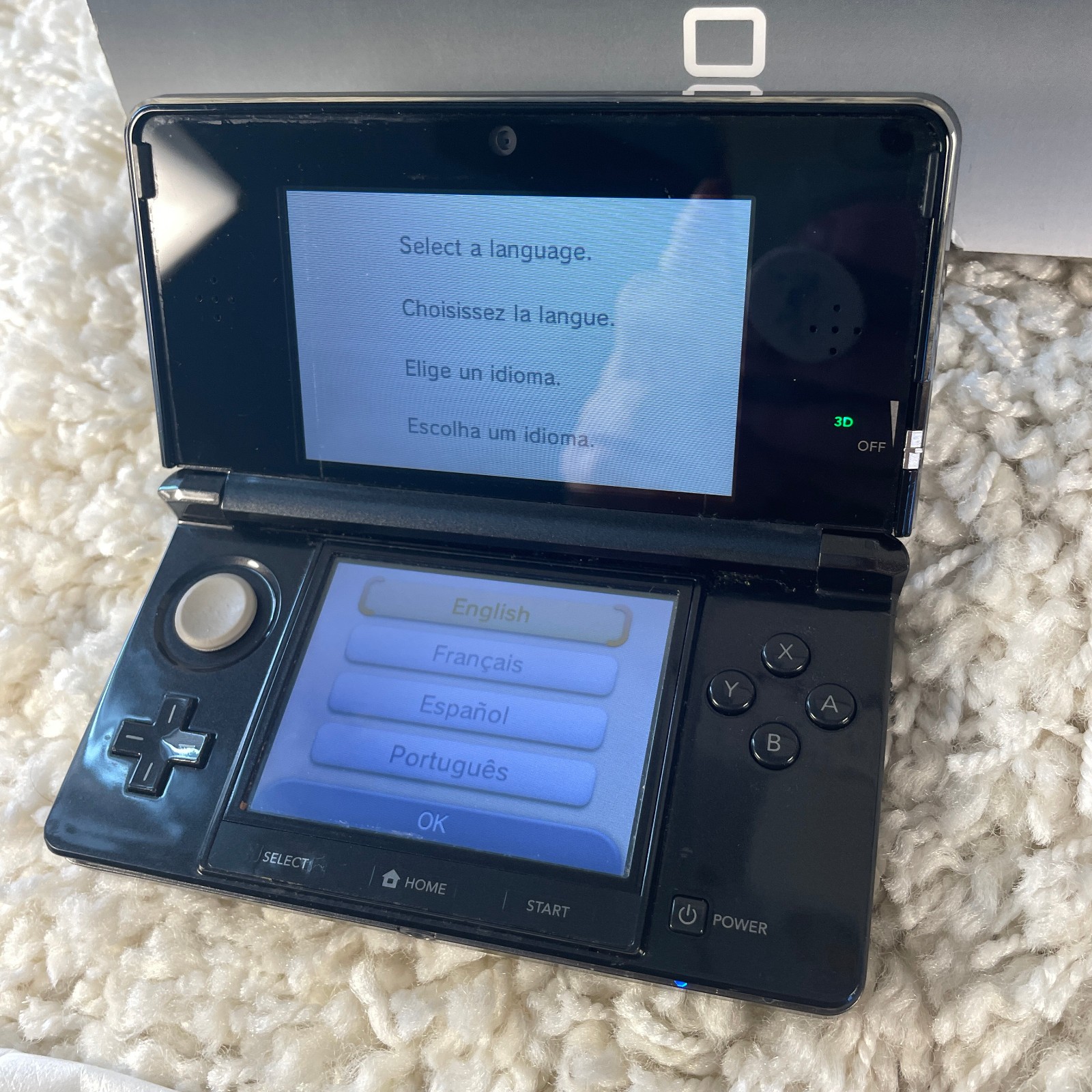 Nintendo 3DS Cosmo Black Handheld Console System CTR-001 Complete in Box CIB