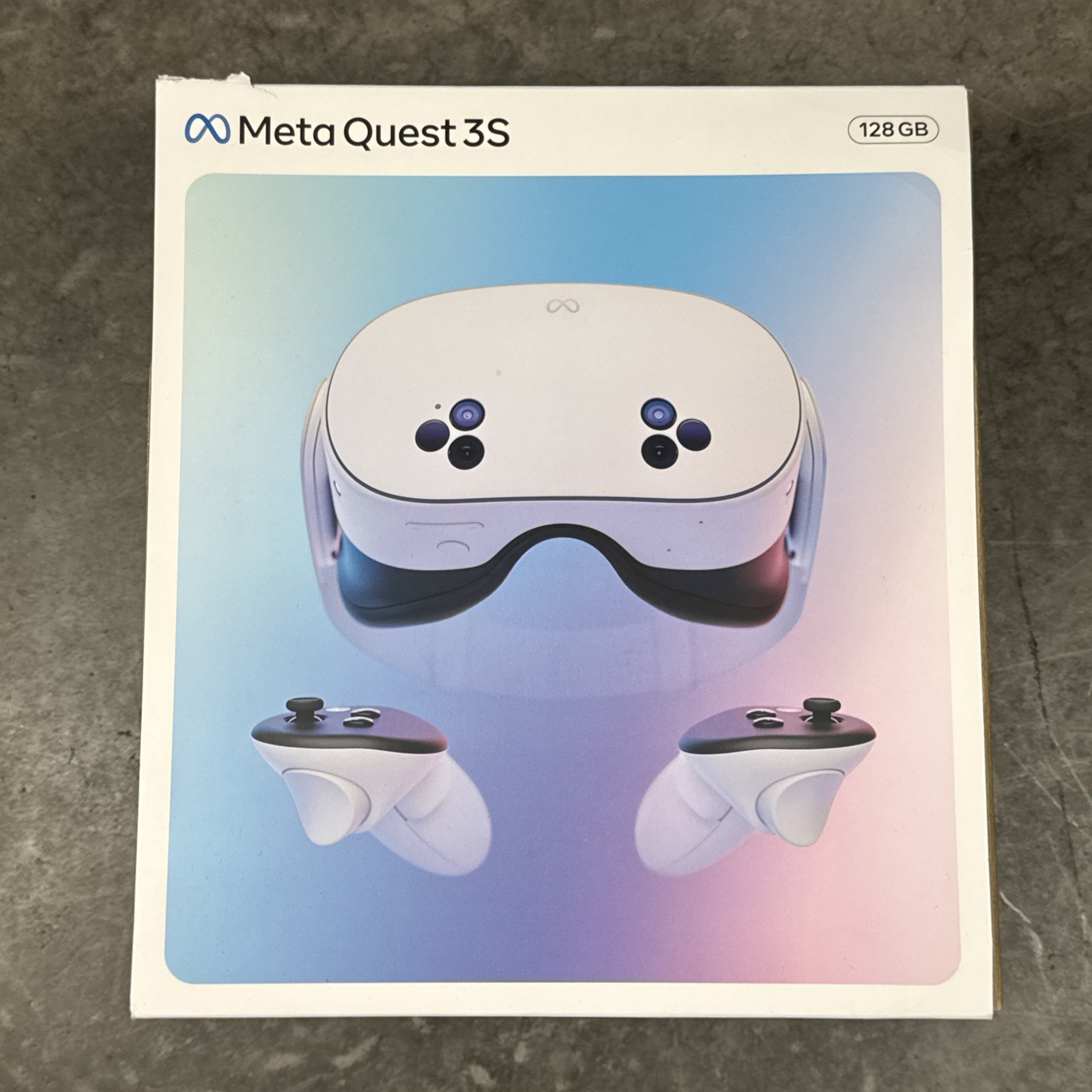 Meta Quest 3S 128GB White VR Headset & Controllers Complete Open Box & Cary Case