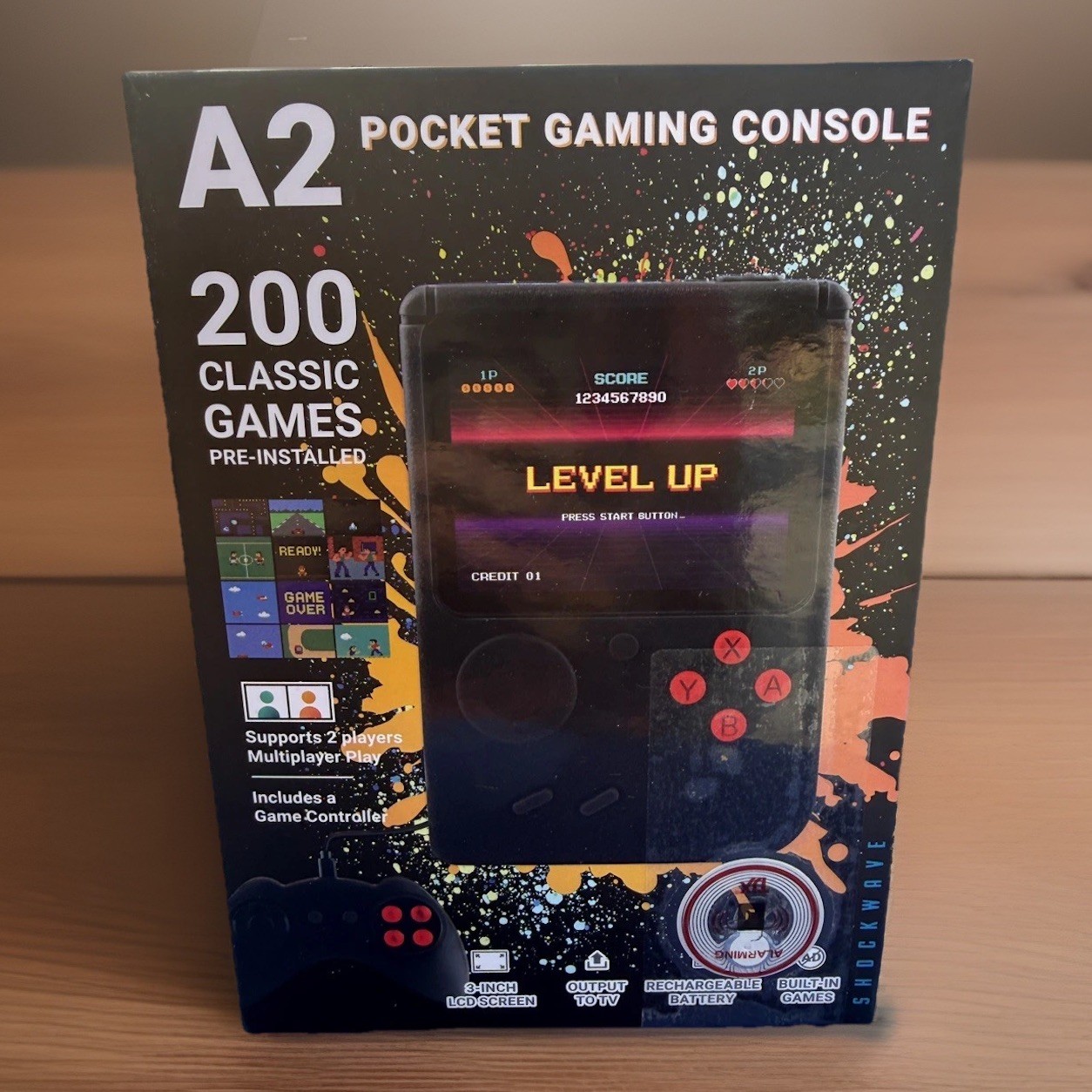 A2 Pocket Gaming Console with 200 Classic Games Pre Installed Ready to Play