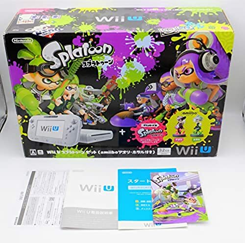 Nintendo Wii U Splatoon set ” No amiibo” 32GB White Japan ver. “Excellent”