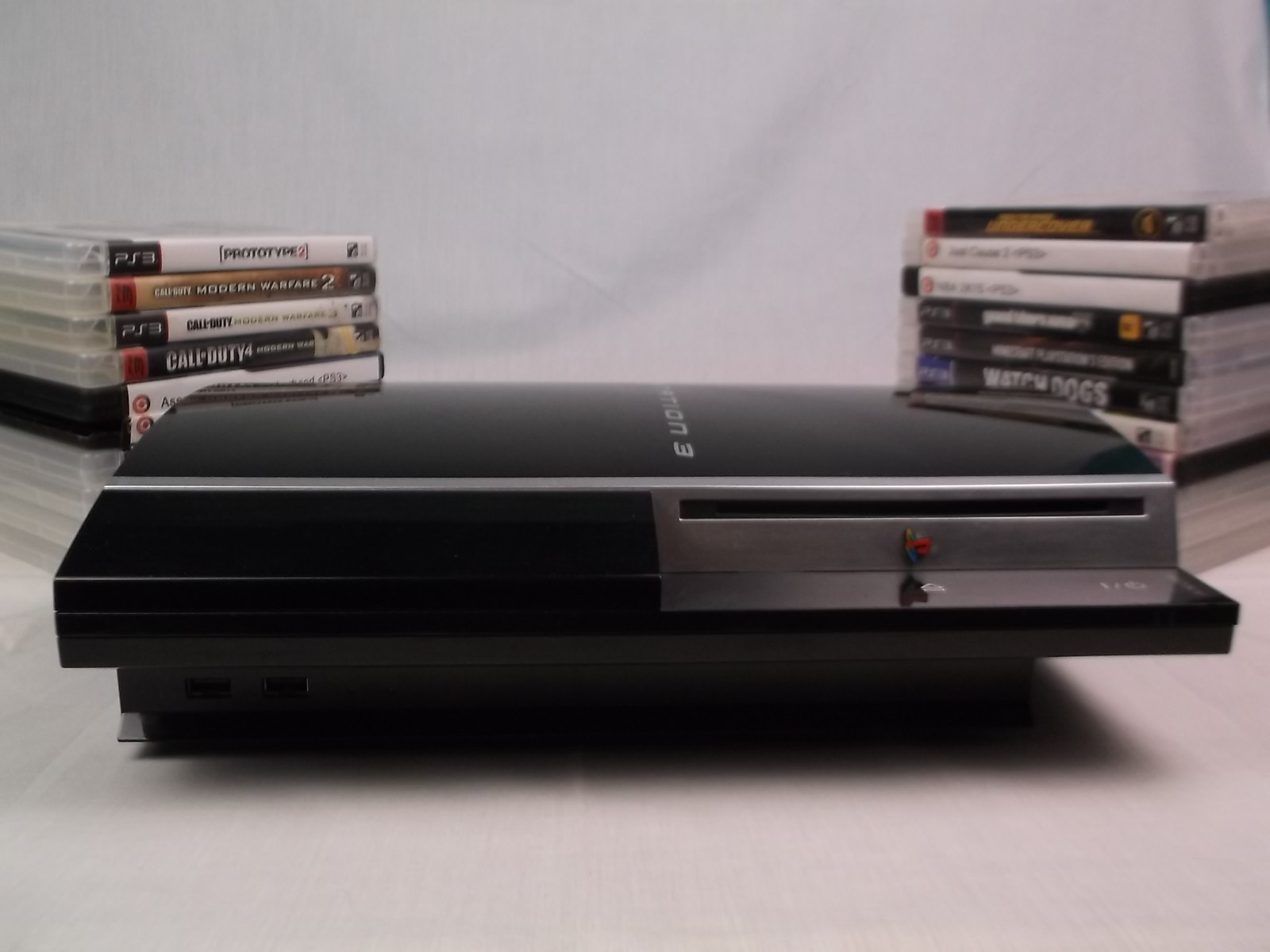 Sony PlayStation 3 80GB CECHK01 Console Bundle W/ 21 Games, 1 Controller TESTED