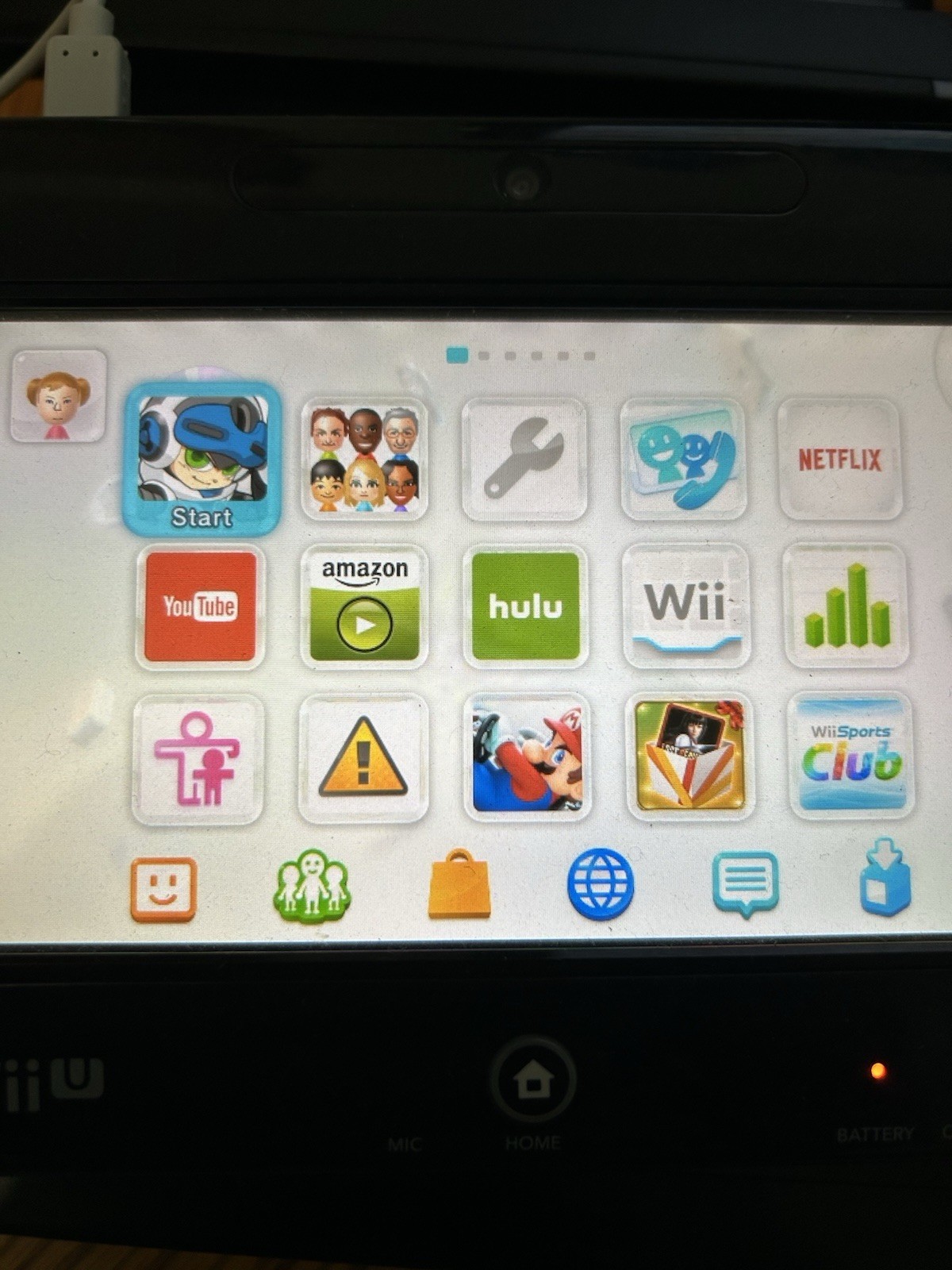 Wii U Console Gamepad Black Complete Set All Cords and Charging Cable Tested