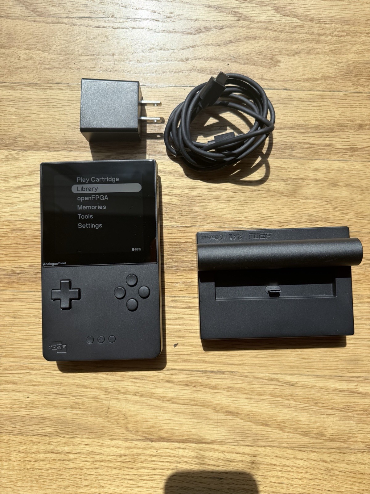 Analogue Pocket Black And Pocket Dock Black
