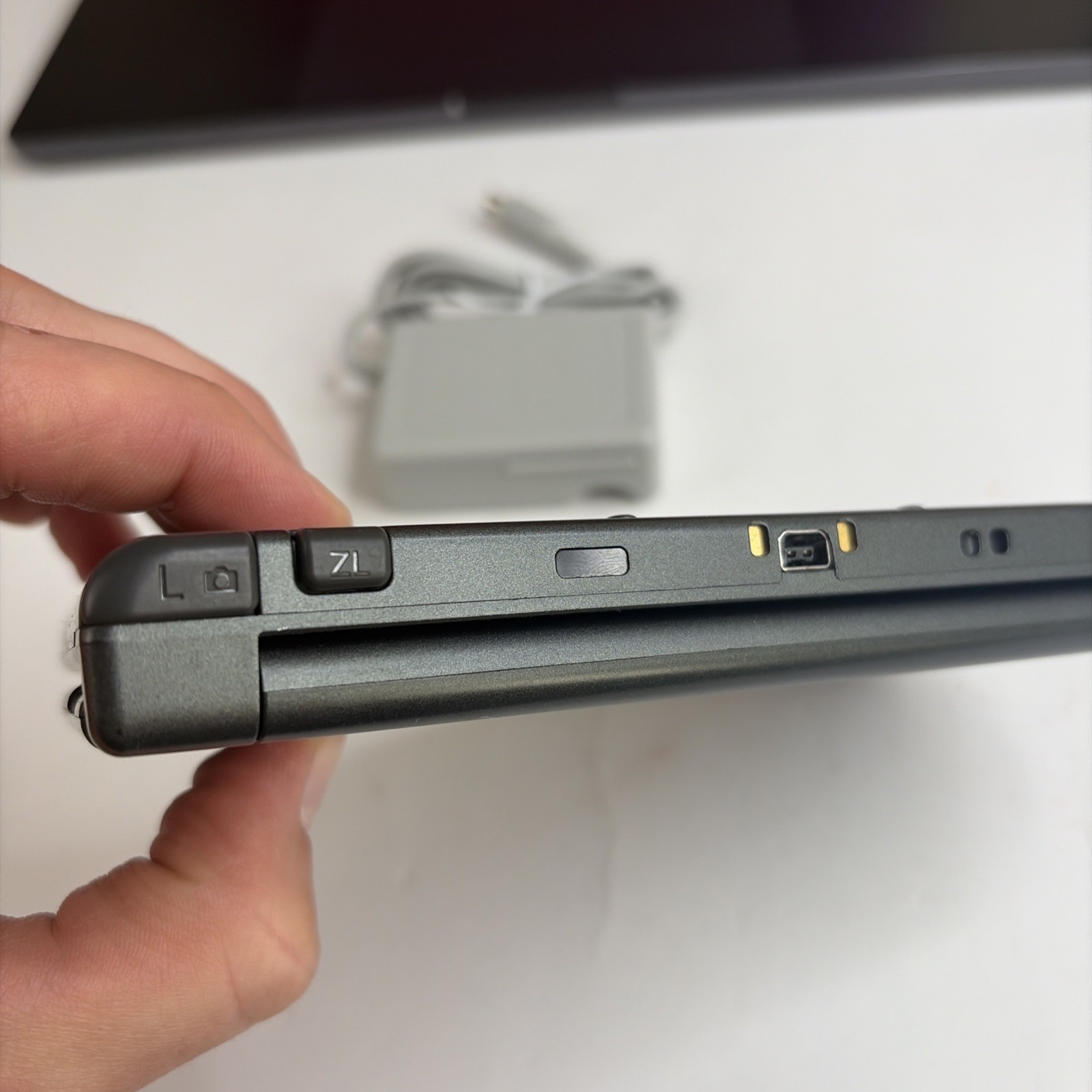 NICE! New Nintendo 3DS XL Gray Black Console Top IPS Charger Stylus US Version