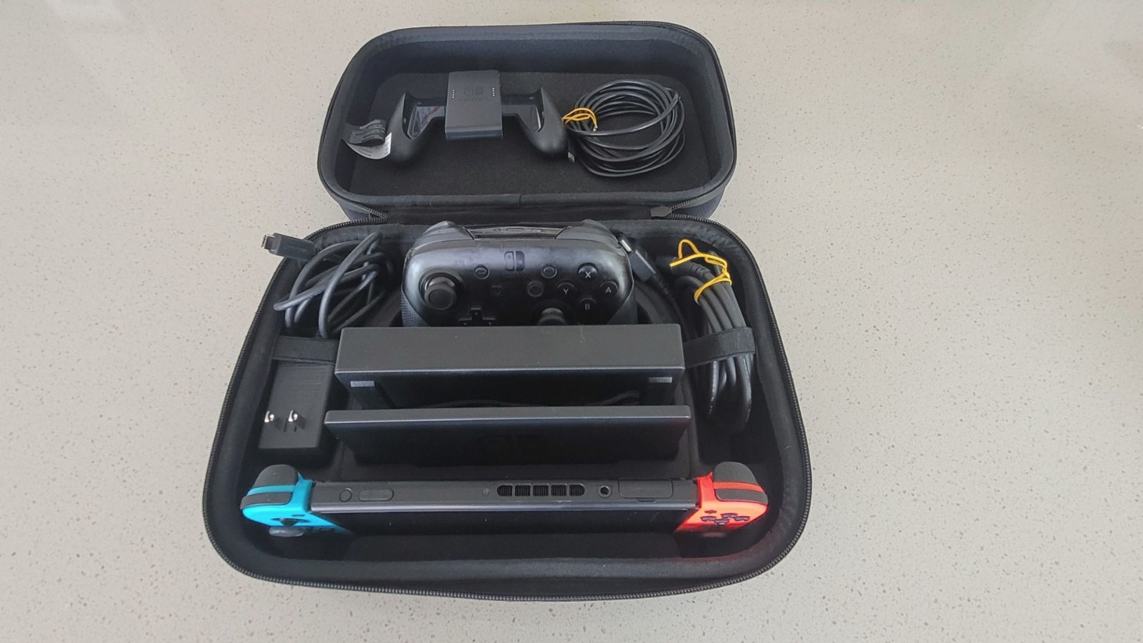 BUNDLE Switch V2, Pro Controller, SanDisk 128 MSD, AB Hardshell Case, & Adapters
