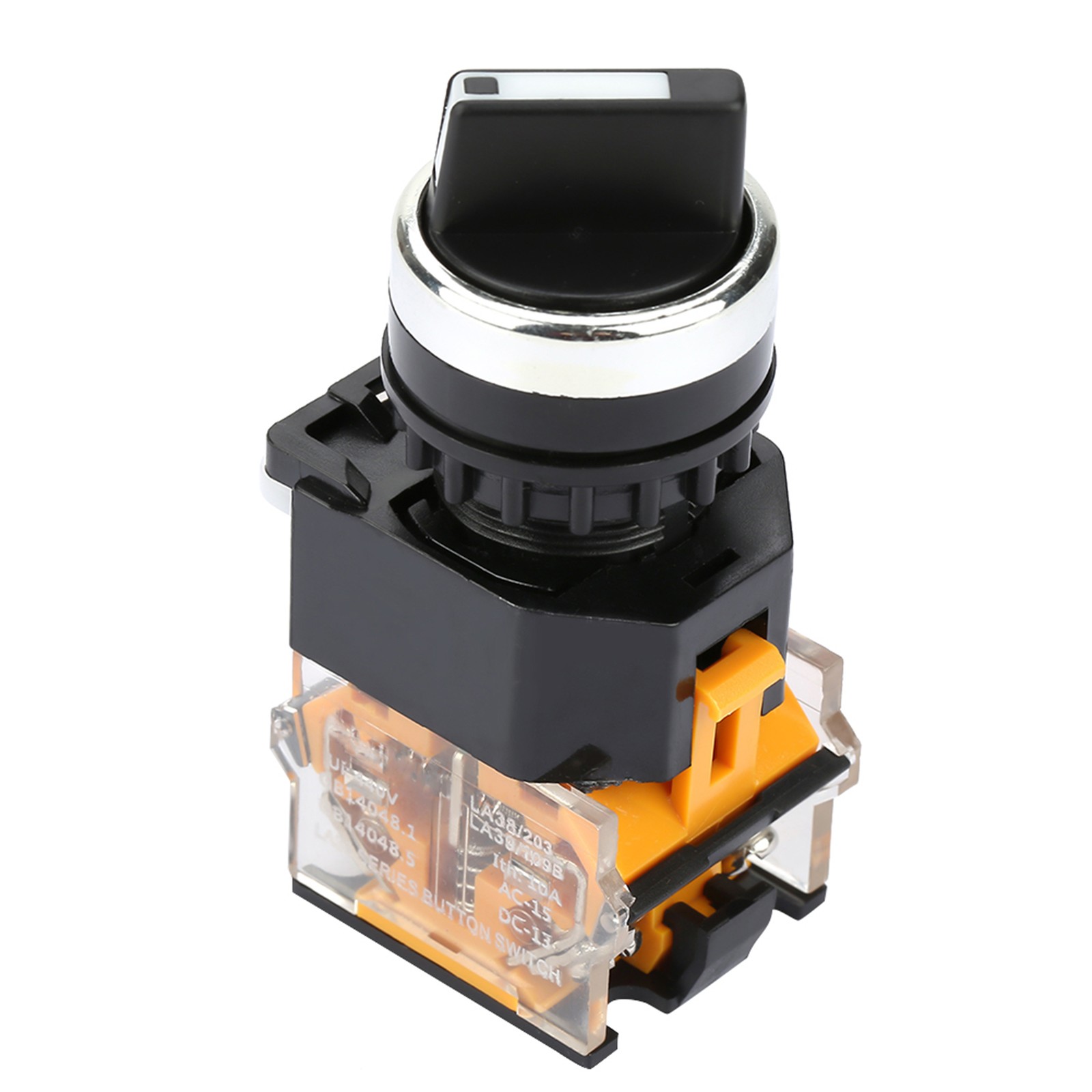 22mm Round Selector Switch 2 Positions NC + NO Self Locking❀