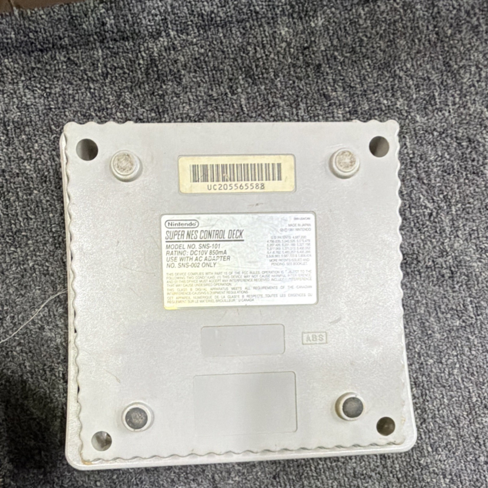 Nintendo SNS-101 Super Nintendo Console Gray/Purple