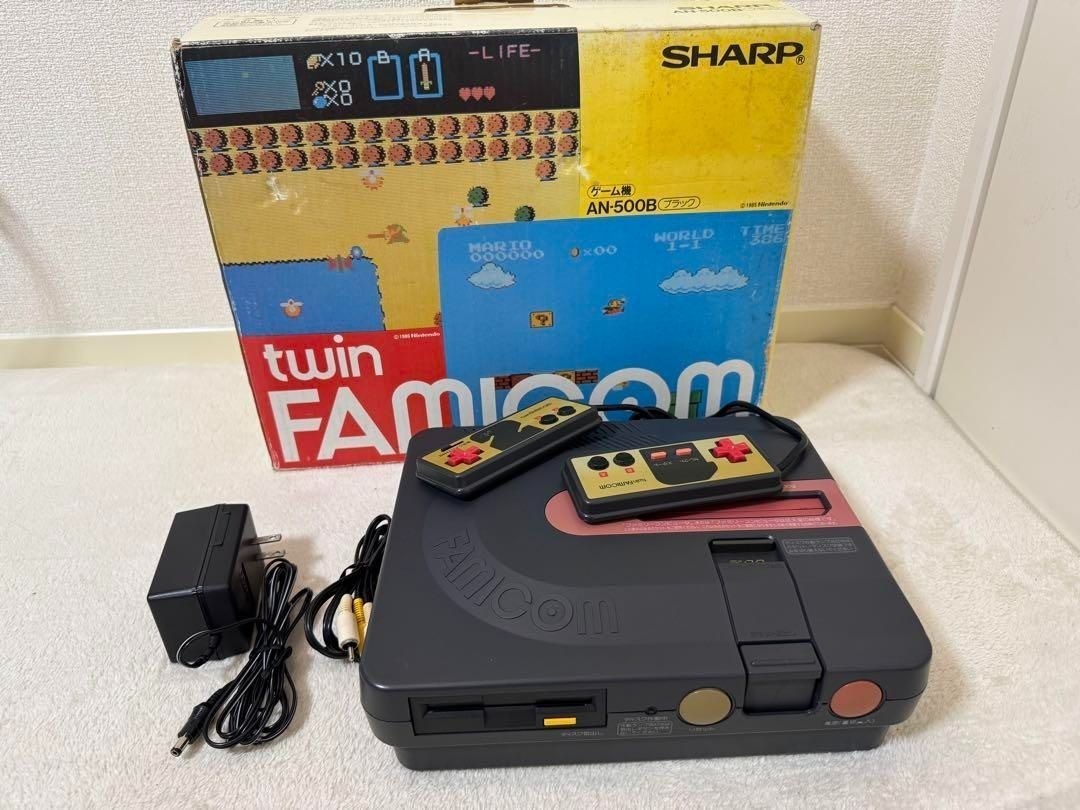 SHARP AN-500B Twin Famicom Used From Japan -F/S