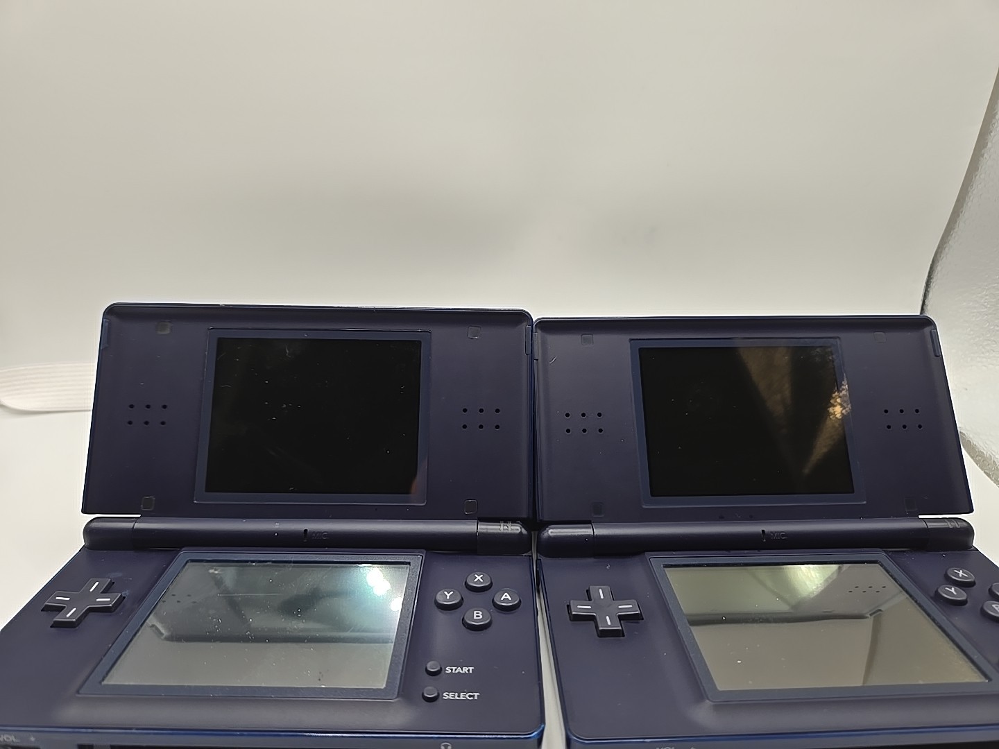 2x Nintendo DS Lite Handheld Working System Blue Top Screen On Both Need Replace
