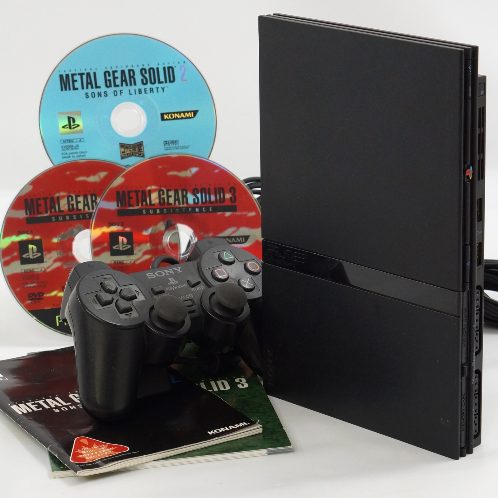 PS2 Slim Console System Black SCPH-75000 CB Game -NTSC-J- Playstation 2 SONY 101