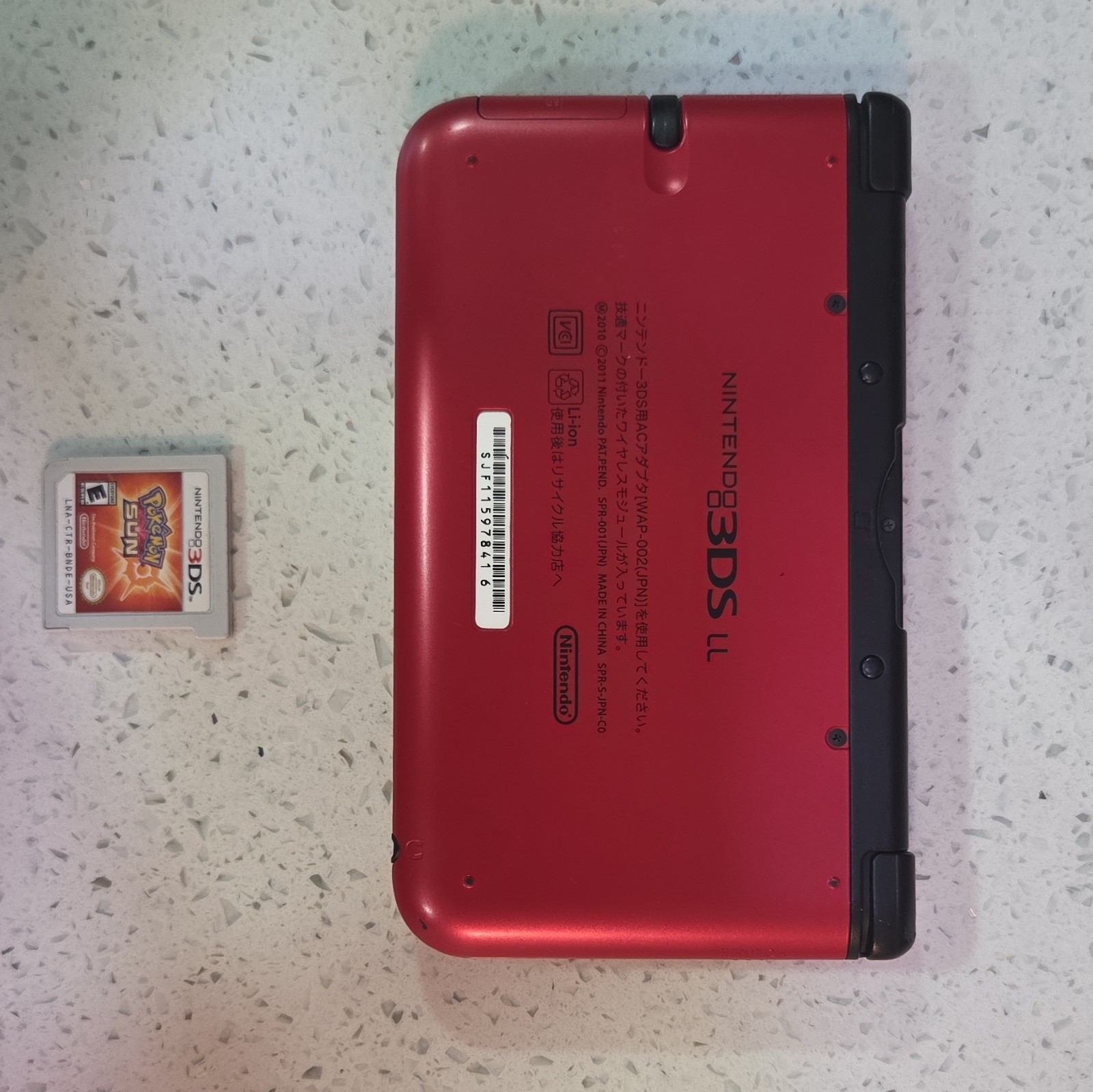 TESTED WORKING REGION UNLOCKED NINTENDO 3DS LL Red/Black Wi-Fi Headphone Jack