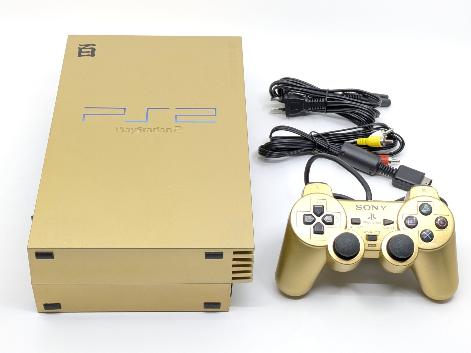 Sony PS2 Hyakushiki Gold Z Gundam SCPH-55000GU Console w/ Controller Tested JP