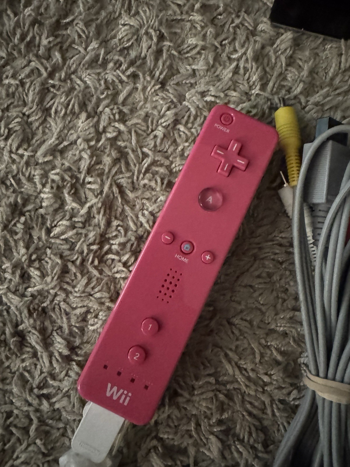 Nintendo Wii White Console Bundle Pink Remote, White Nunchuk, tested/ready to go