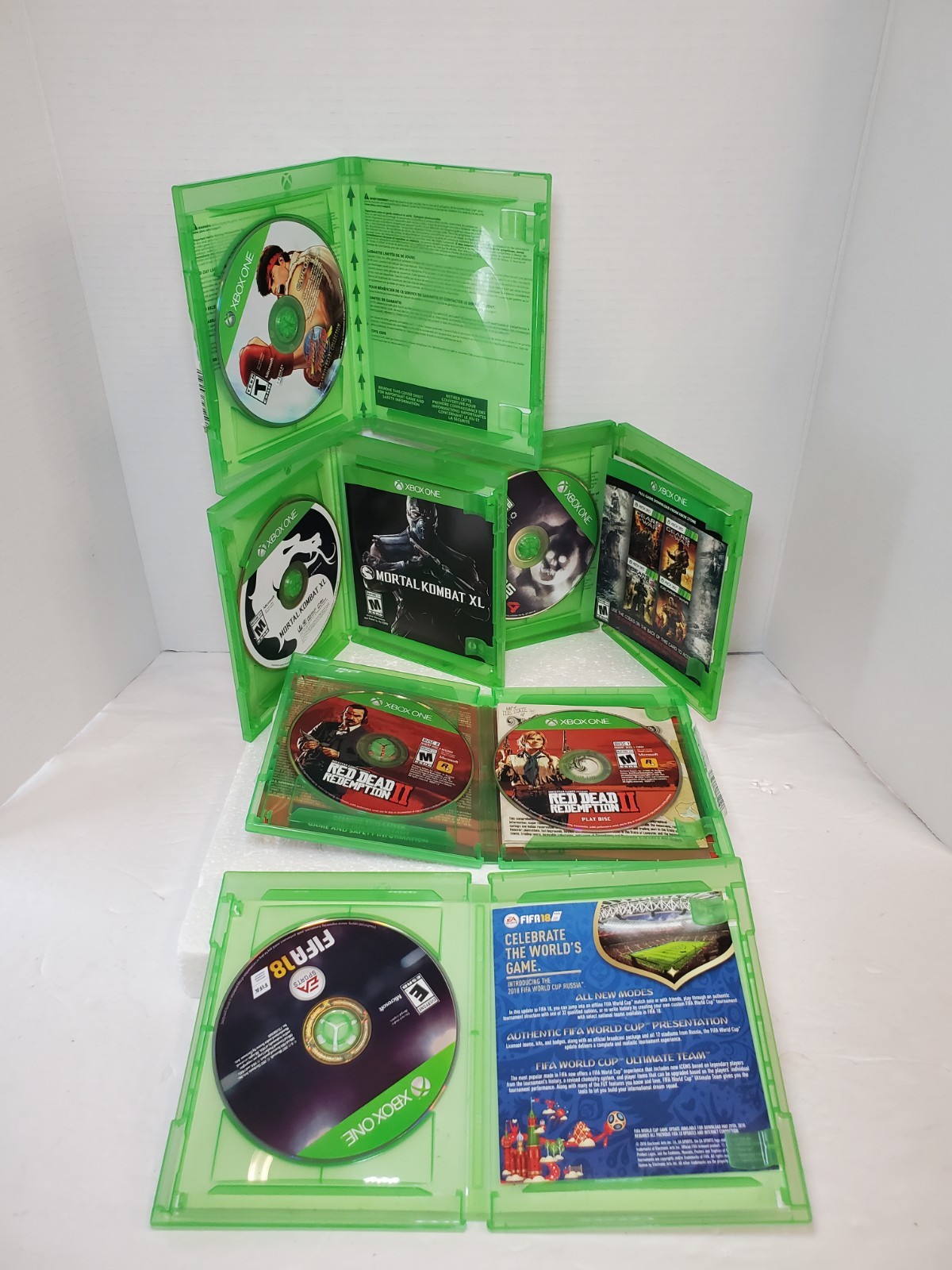 Xbox One 1540 1TB Console w Controller Power Supply Cables & 5 🔥 Games TESTED✅️