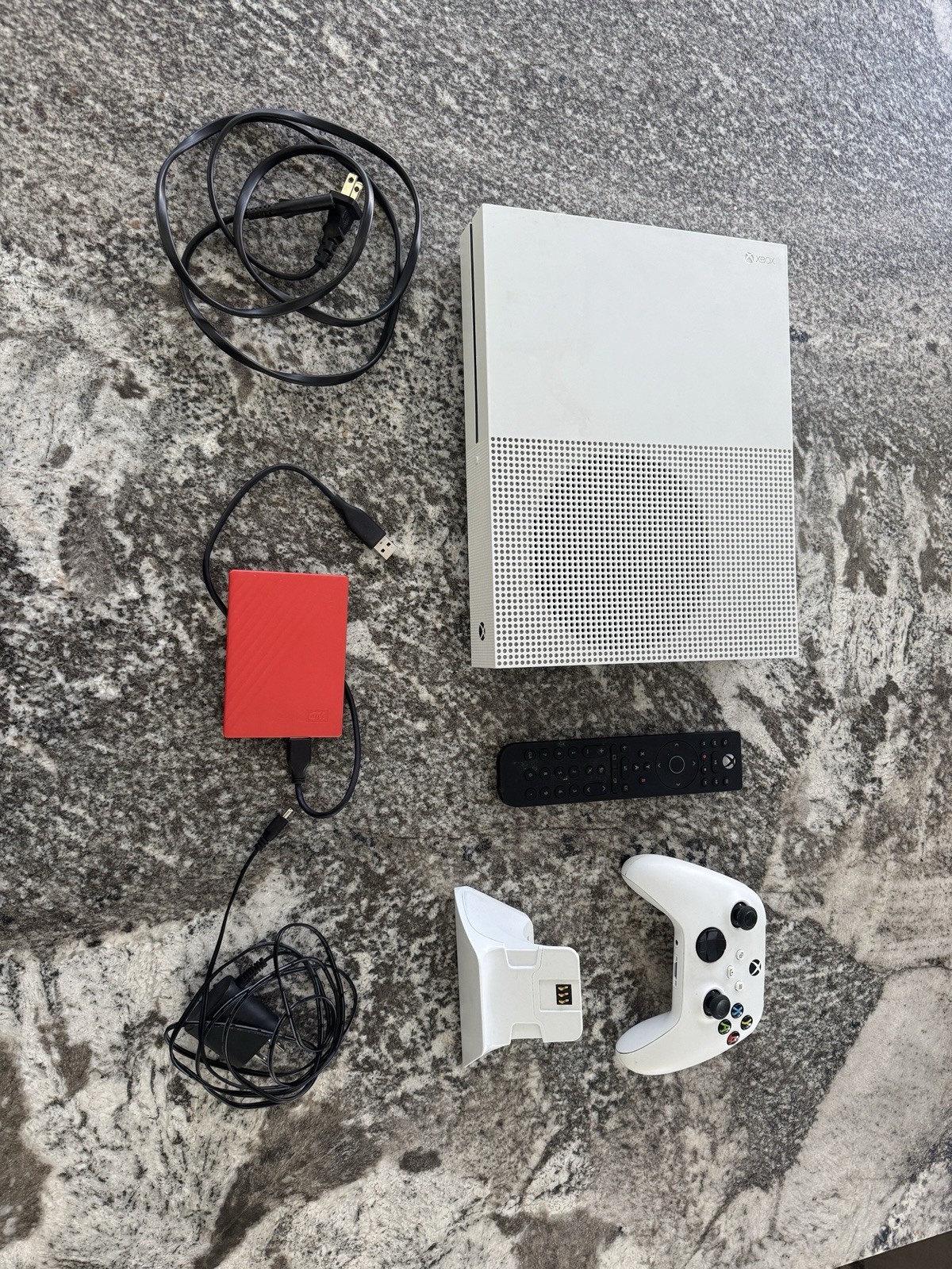 Xbox One S Complete Bundle – Console, Controller w/Stand, Remote, 2TB Storage