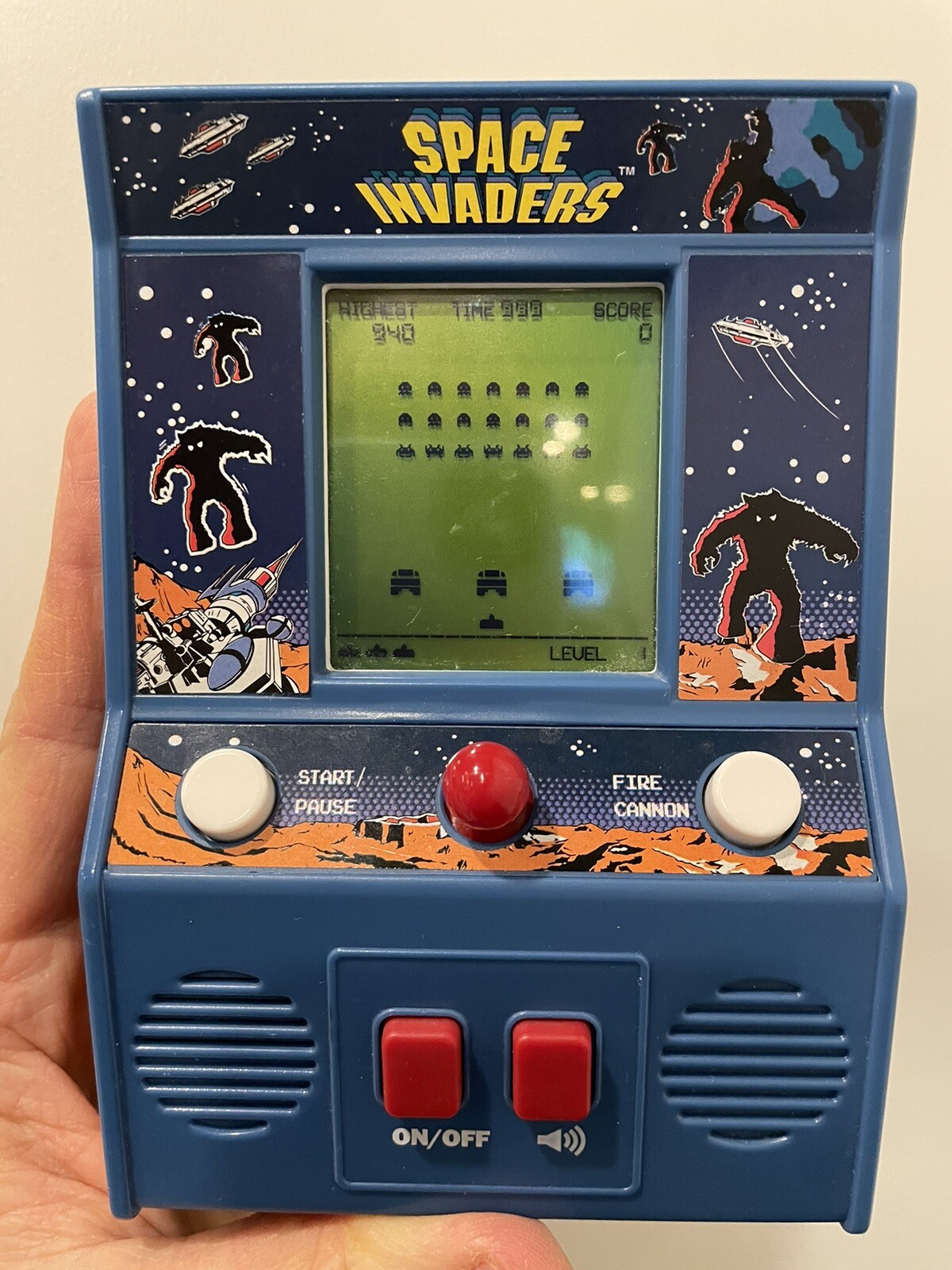 (3) Micro Player Handheld Retro Arcade Games – Galaga Tetris & Space Invaders