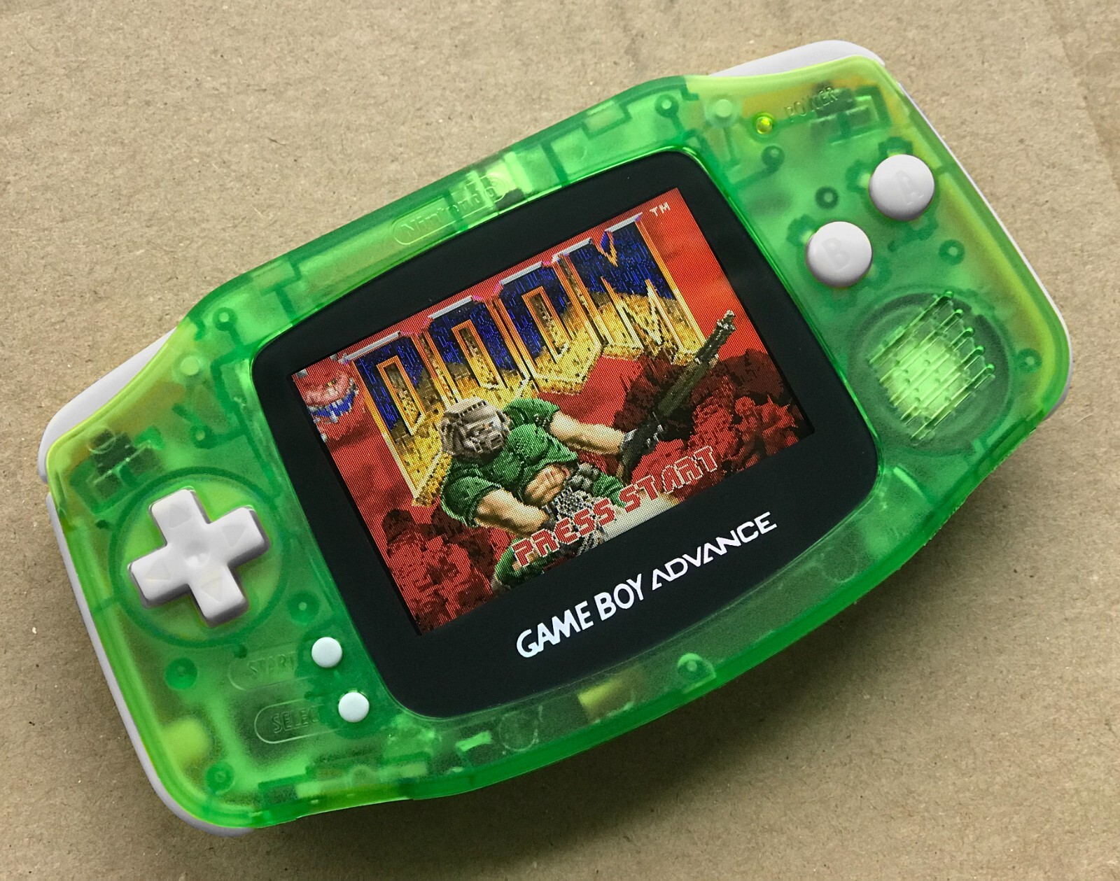 Nintendo Game Boy Advance GBA Clear Green System 101 IPS LCD Backlit BRIGHTER