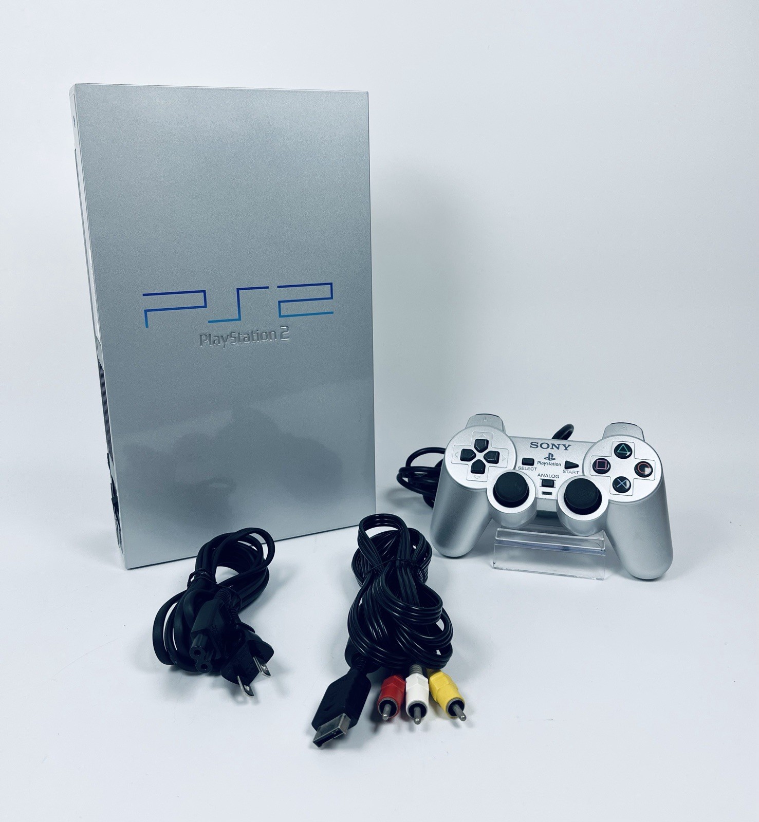 Sony PlayStation 2 PS2 SCPH-39000 Satin Silver Console NTSC-J Japan Tested