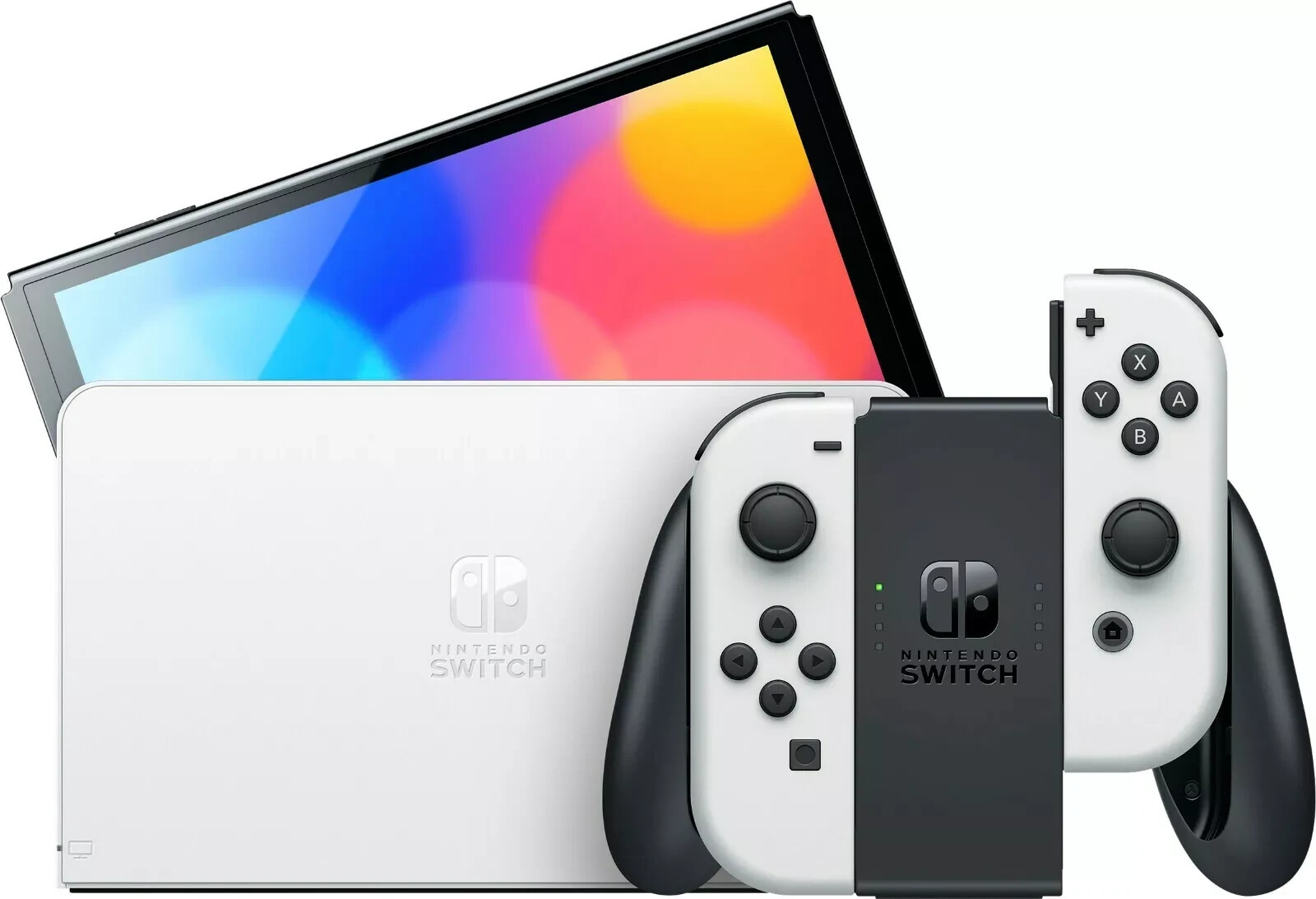 Nintendo Switch OLED 64GB White Joy-Con 2021 Newest – Japan Import with US plug