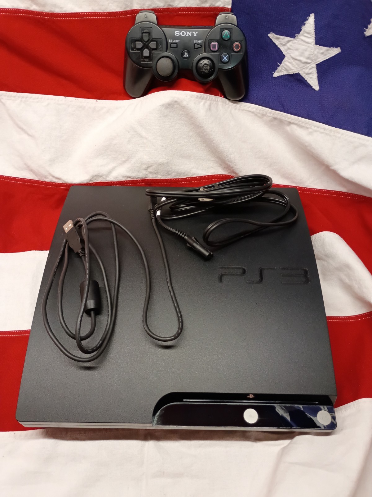 Sony PlayStation 3 Slim Launch Edition Black Console Tested Working