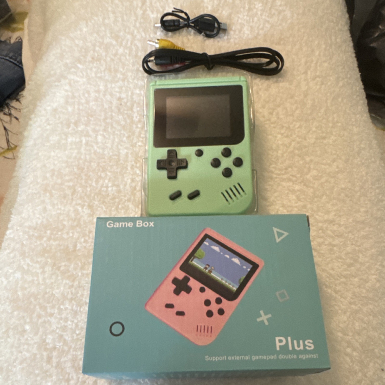 Game Box Plus Handheld Game Console Green, Composite RCA, Gamepad, AV/USB