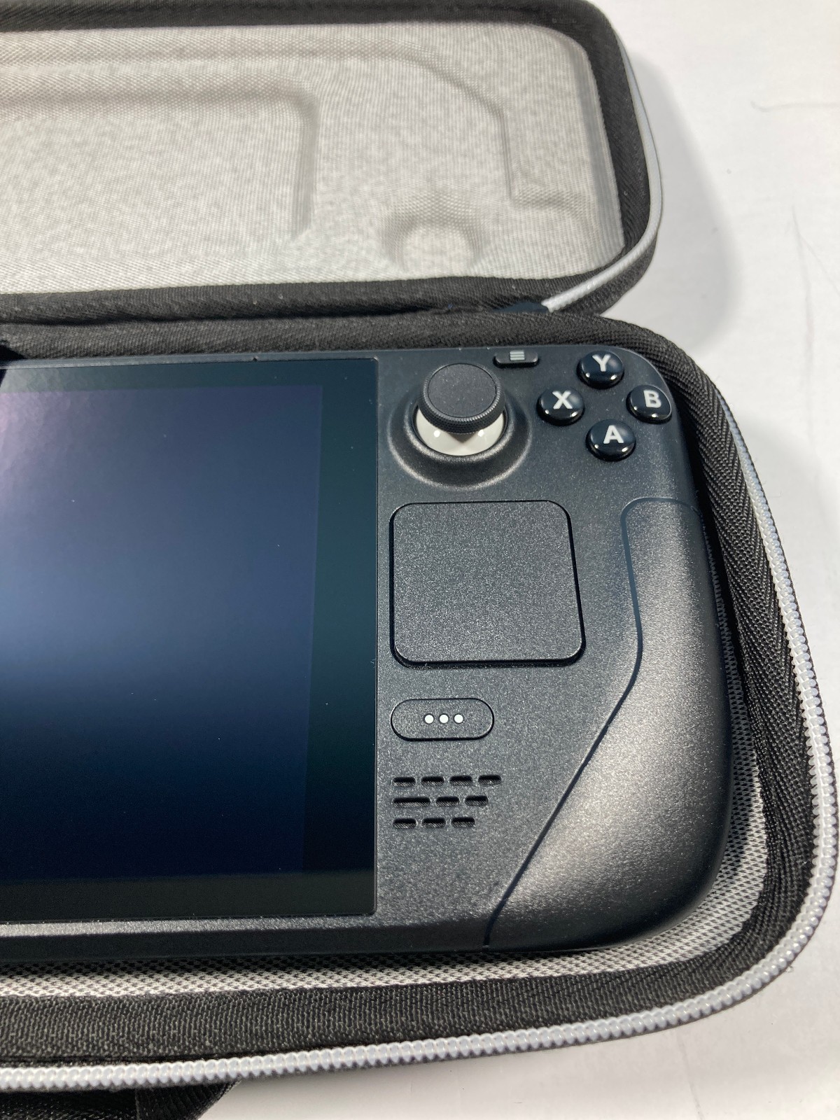 Valve Steam Deck 256GB Handheld System with Blue Logo Case – Very Good