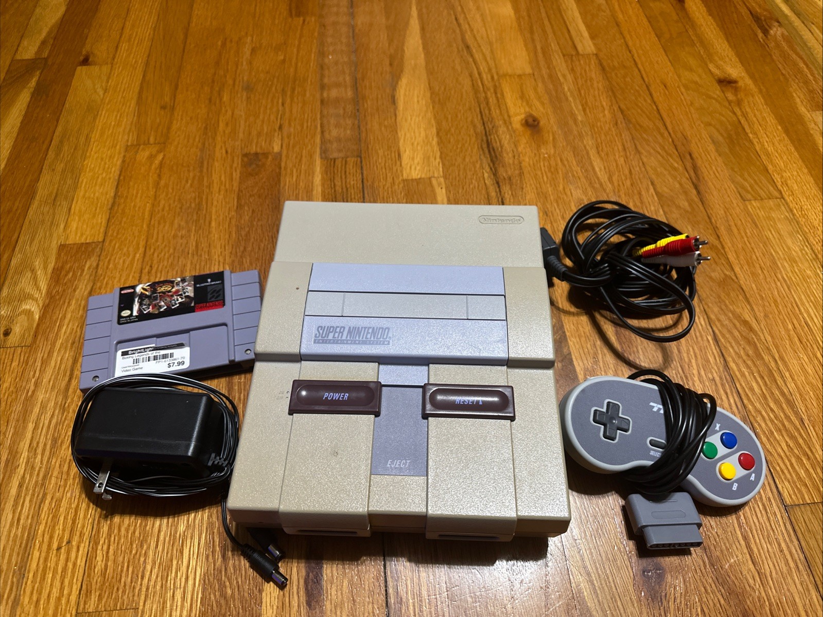 Original Super Nintendo Entertainment System Console SNES Video Game Bundle