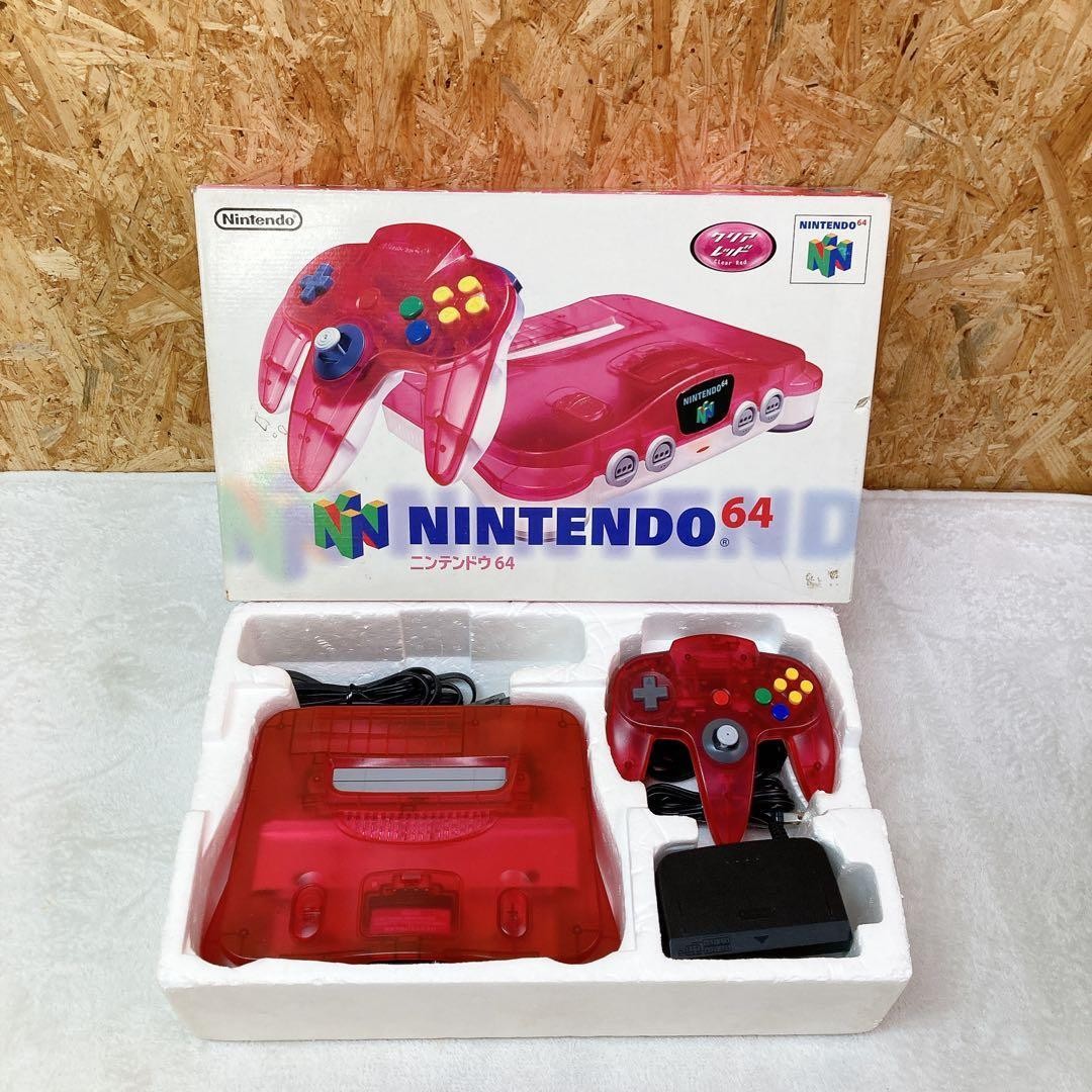 Nintendo 64 Console Watermelon Red Clear Red NTSC-J Boxed Tested