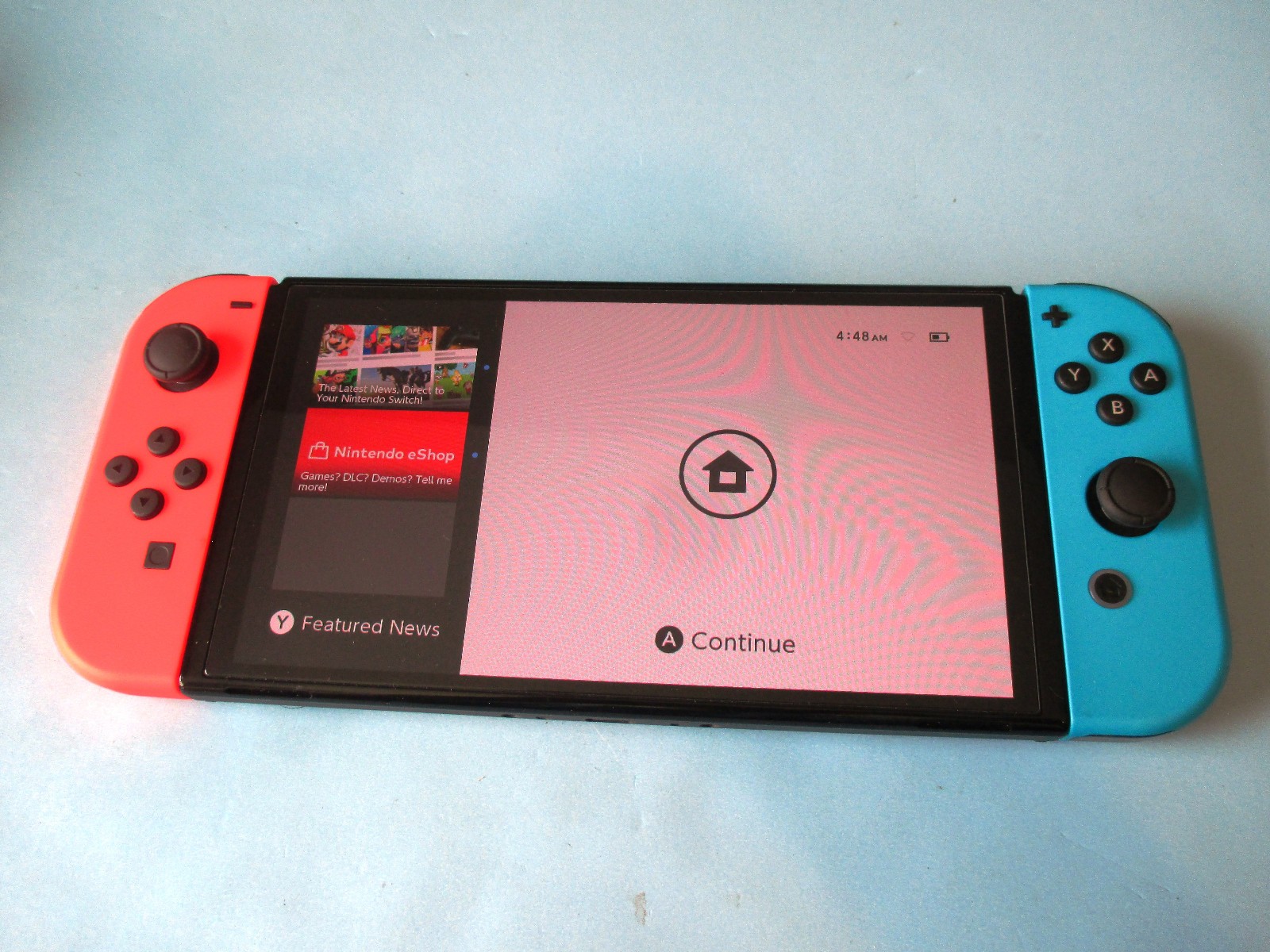 Nintendo Switch OLED System Console w/Neon Red & Blue Joy-Cons + Dock & Extras