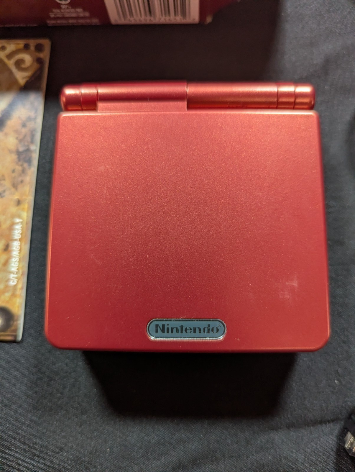 Nintendo Game Boy Advance SP Flame Red CIB Tested Working
