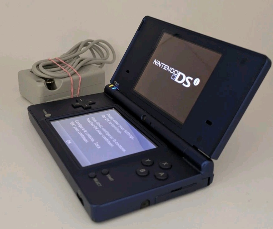 Nintendo DSi Handheld Console Dark Blue Metallic Blue Console Works