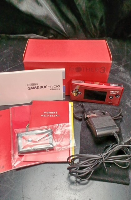 Nintendo Gameboy Micro Console MOTHER 3 Red Deluxe Box Limited GBM Japan Genuine