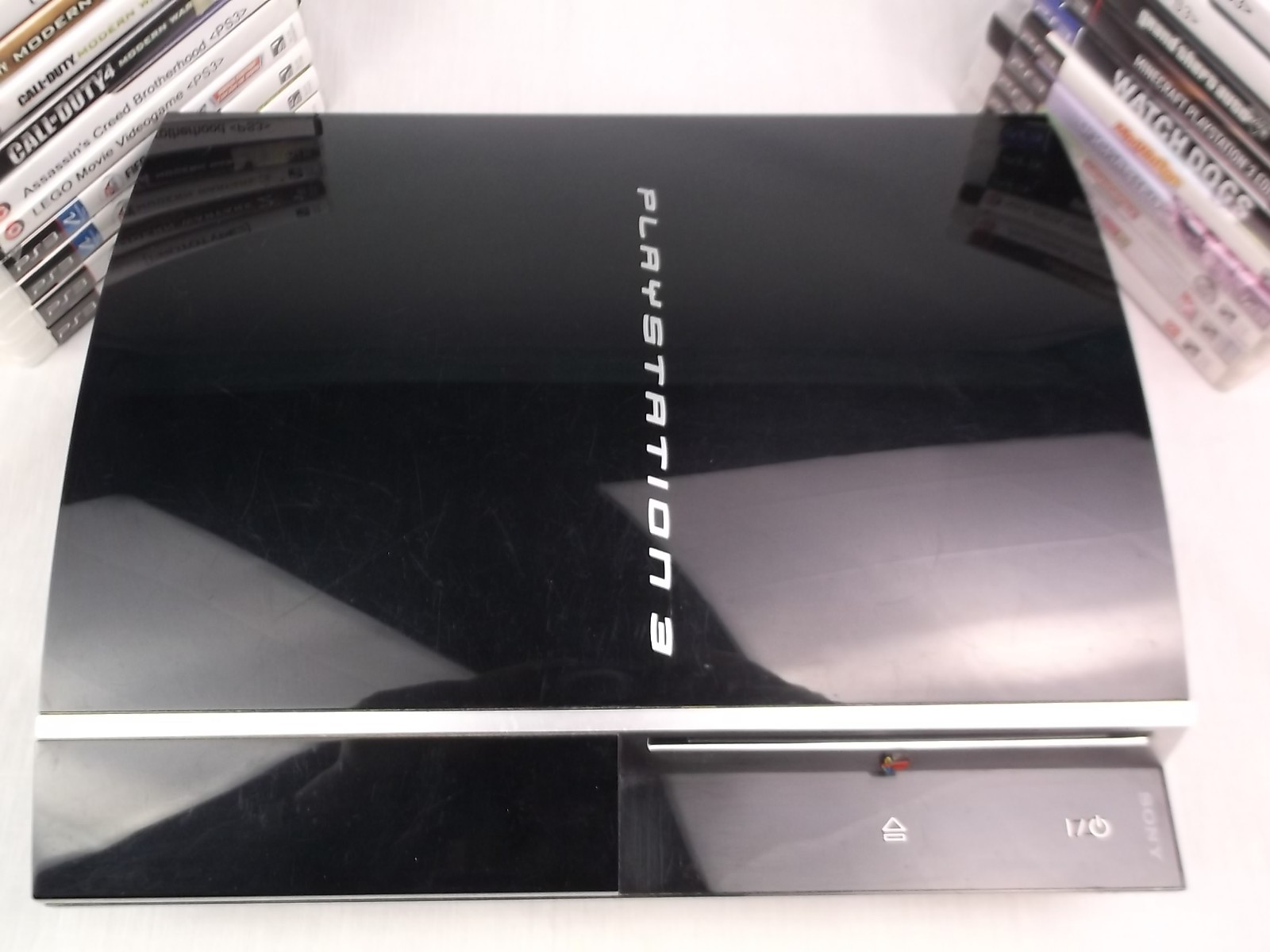 Sony PlayStation 3 80GB CECHK01 Console Bundle W/ 21 Games, 1 Controller TESTED